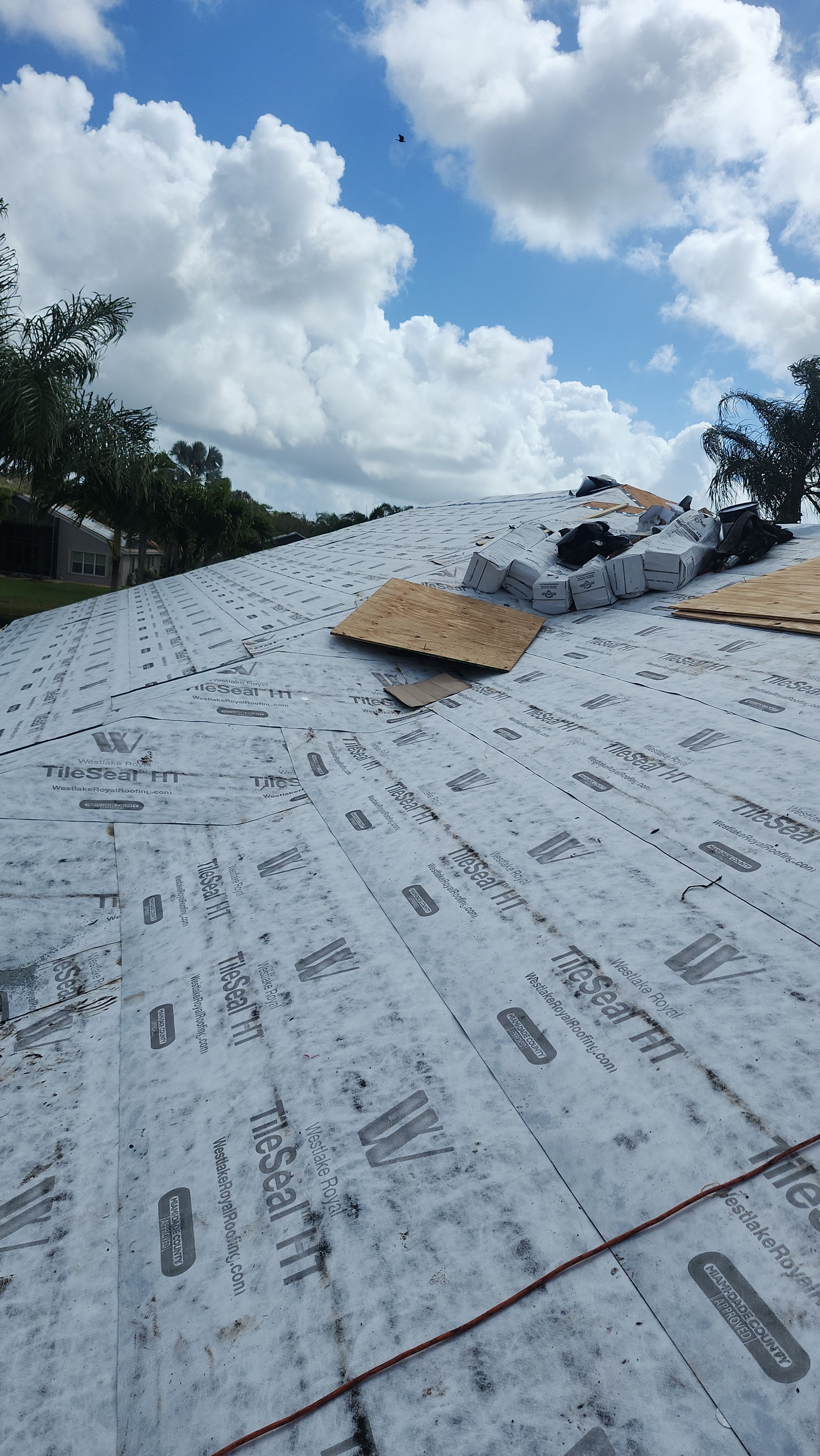 Full Concrete S-Tile Roof Replacement and Deck Repair in Wellington by Aastro Roofing