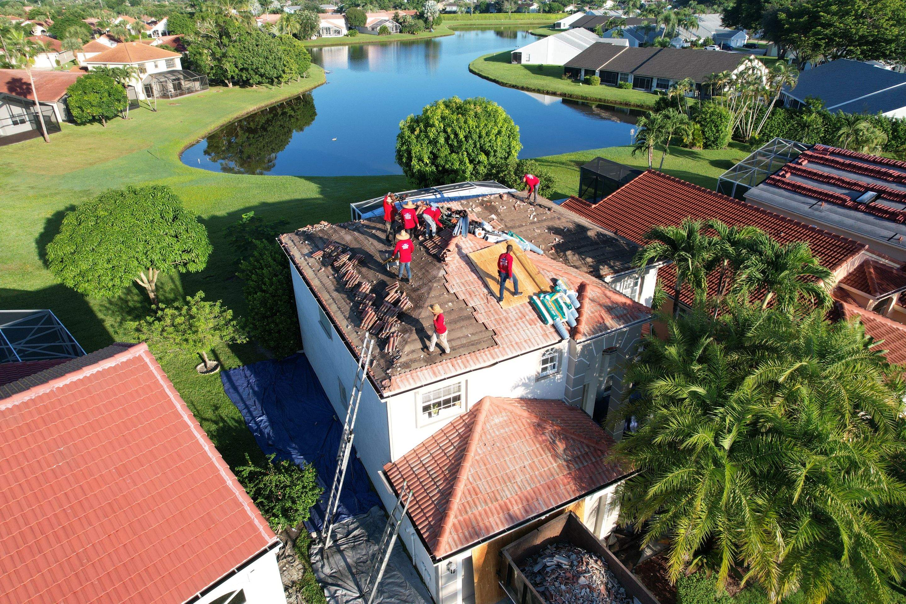 Tile Reroof in Boca Raton by Roofing Recovery