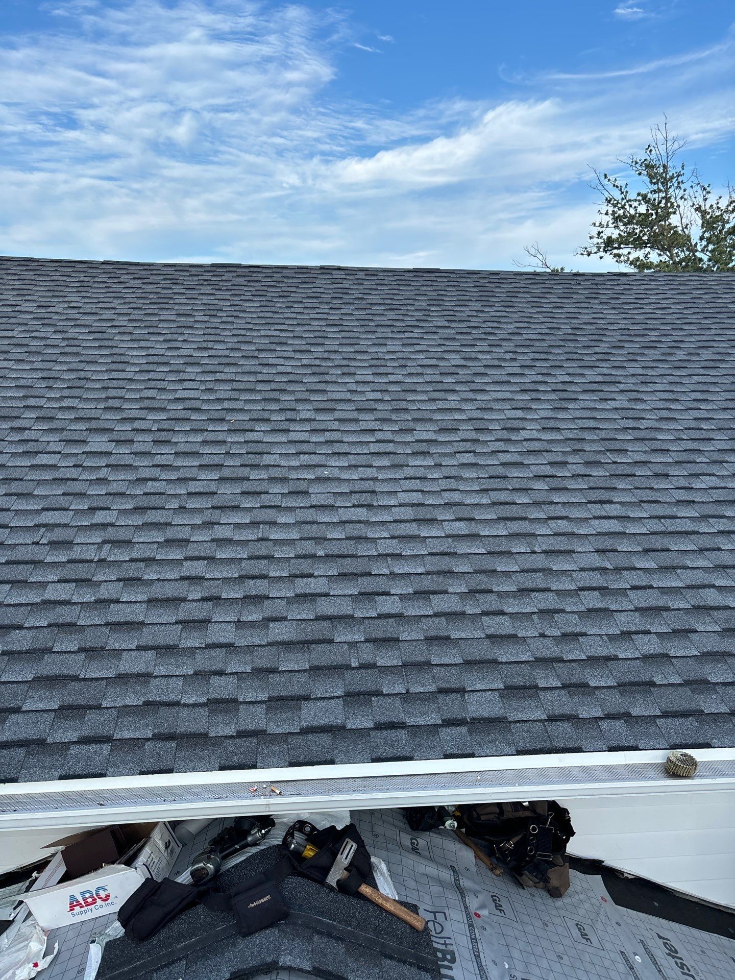 Residential Roofing Installation using Timberline UHDZ Shingles - Pewter Gray by RoofX 