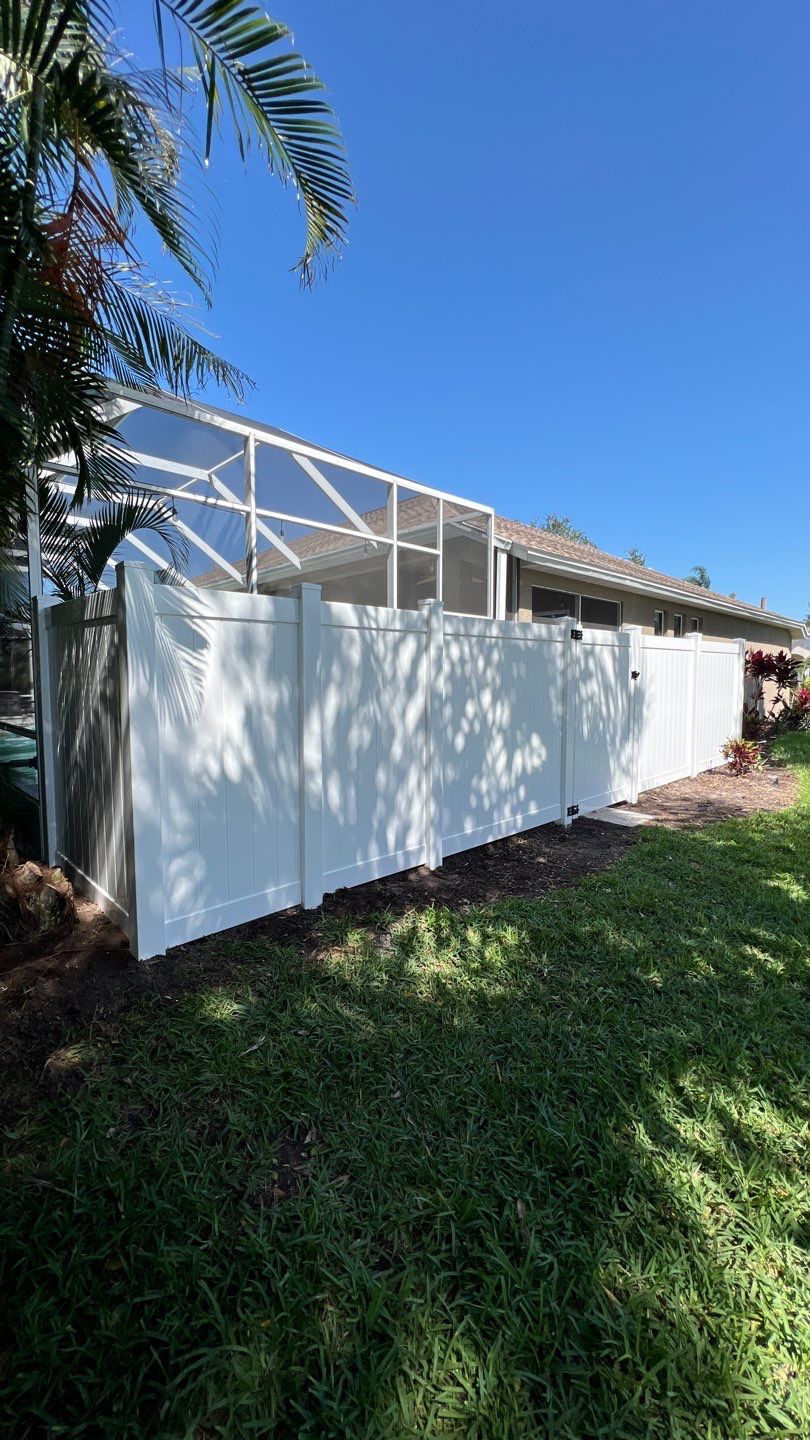 Bradenton, FL 6ft. Tall White Vinyl Privacy Fence by Asap fence and gates, LLC