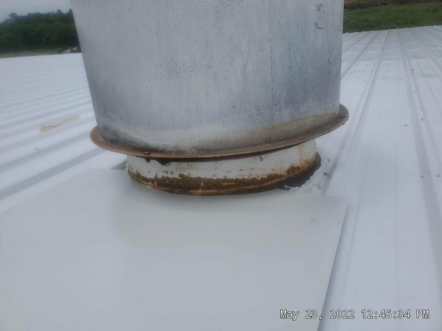 Commercial Roofing Installation using Aluminum Roofing panels by Hostetler Roofing