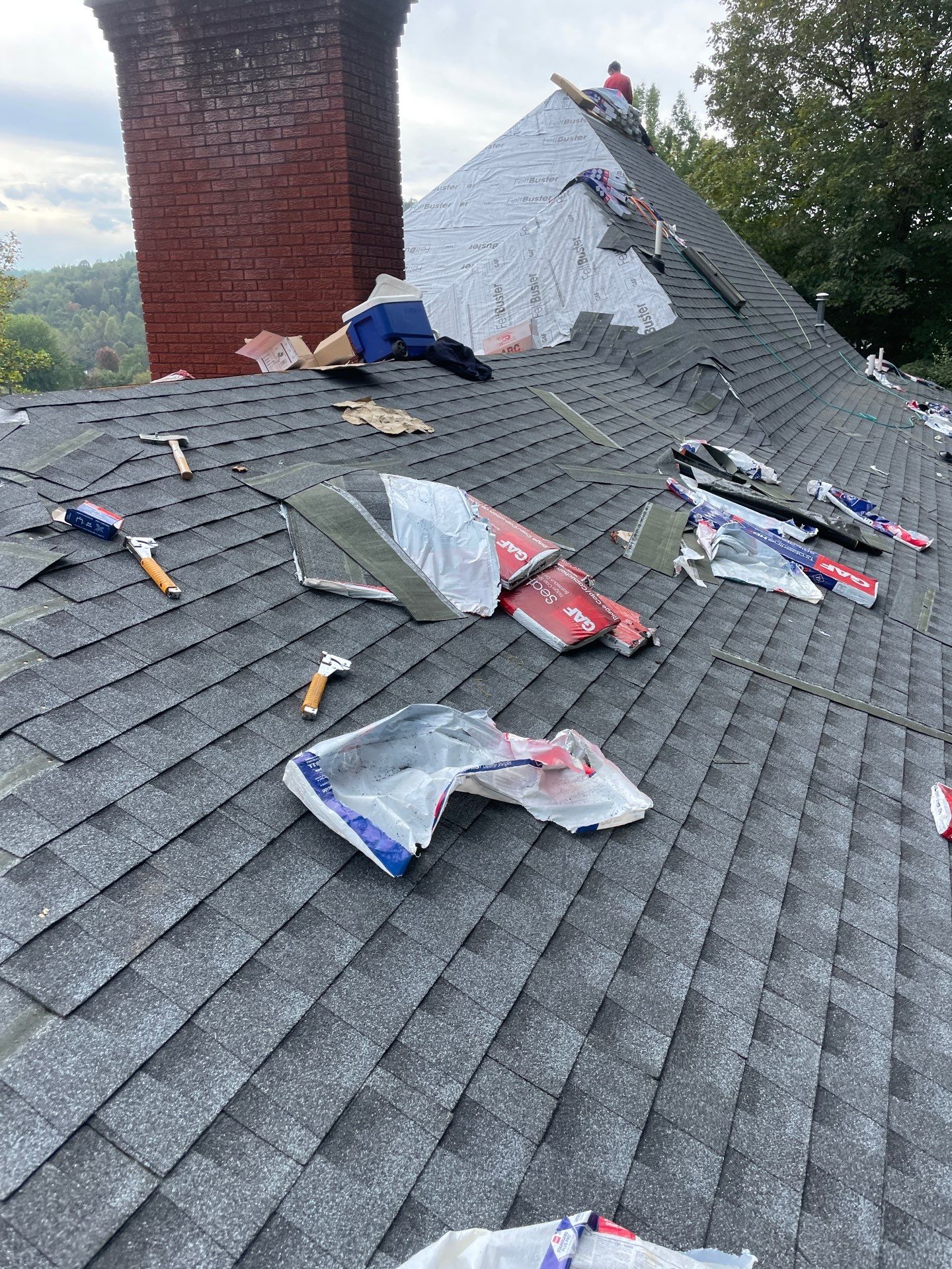 Residential Roofing Installation using GAF Timberline HDZ Pewter Gray by Rainstoppers Roofing