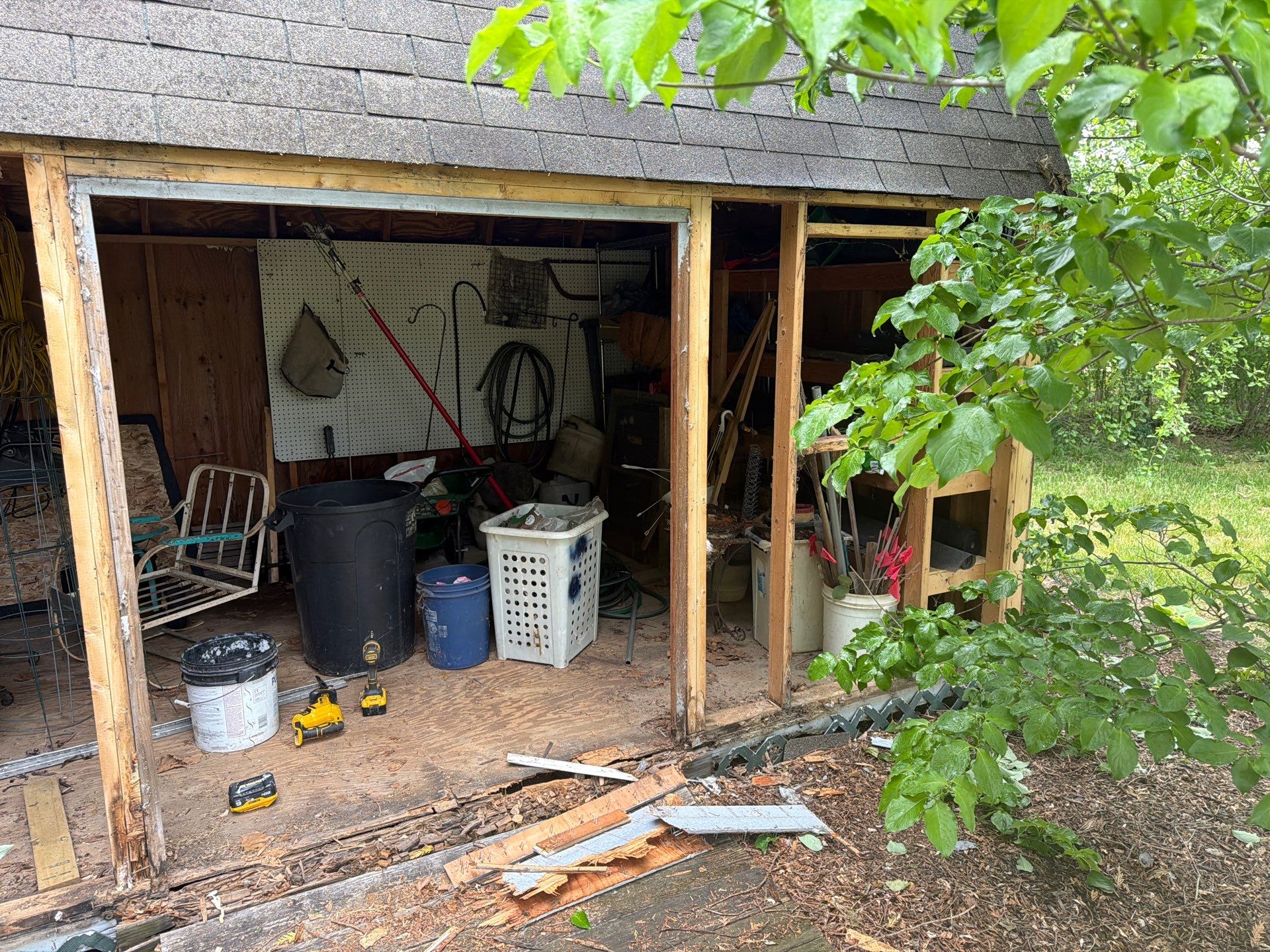 Shed Restoration with New Siding, Door Rebuild & Ramp Installation by Laser Focused Solutions LLC