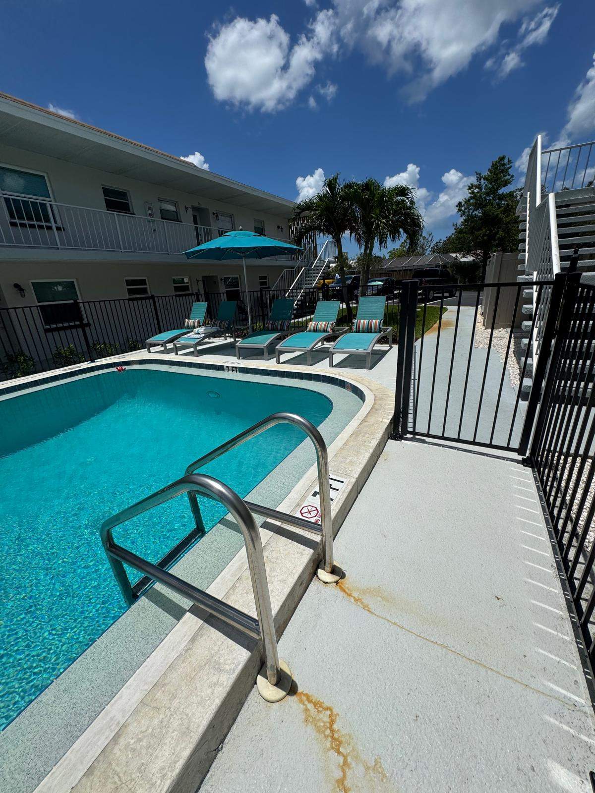 Black Aluminum Pool Fence Replacement in Englewood by True Fence LLC