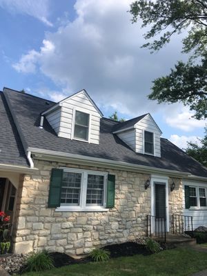 Roofing Installation using CertainTeed Landmark - Moire Black