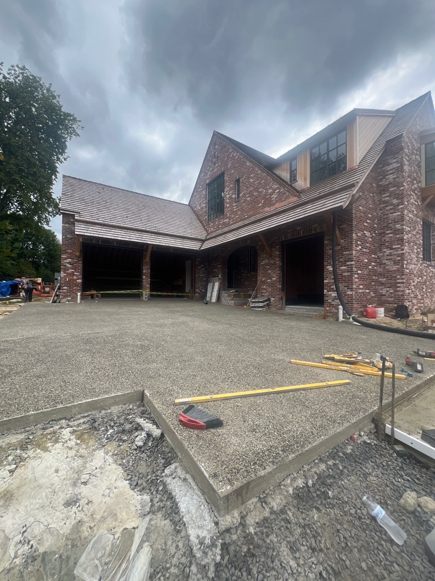 Exposed Aggregate Driveway in Haddonfield NJ by Architectural Concrete Design