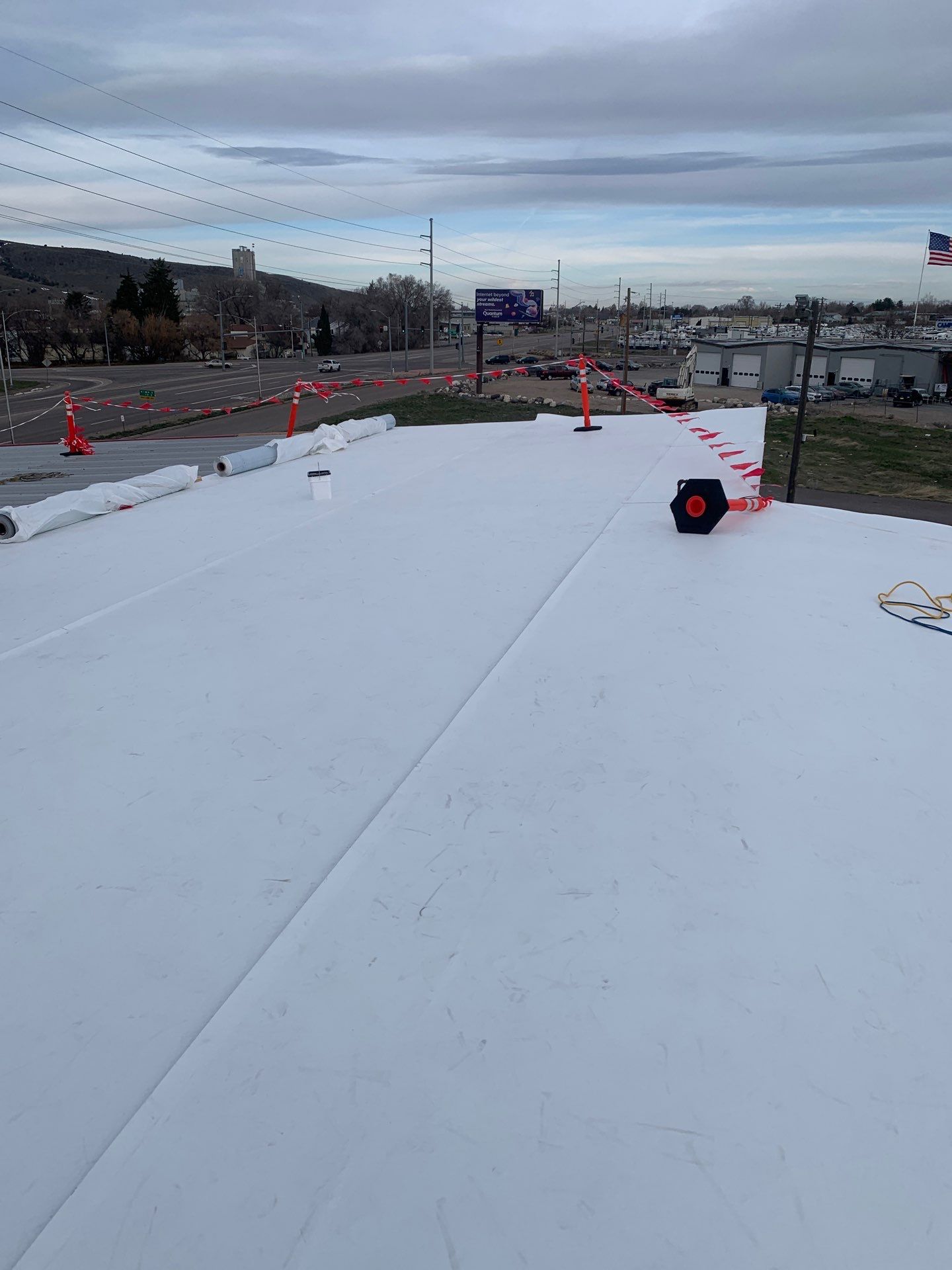Commercial Roofing Installation using GAF TPO by All County Roofing Inc.