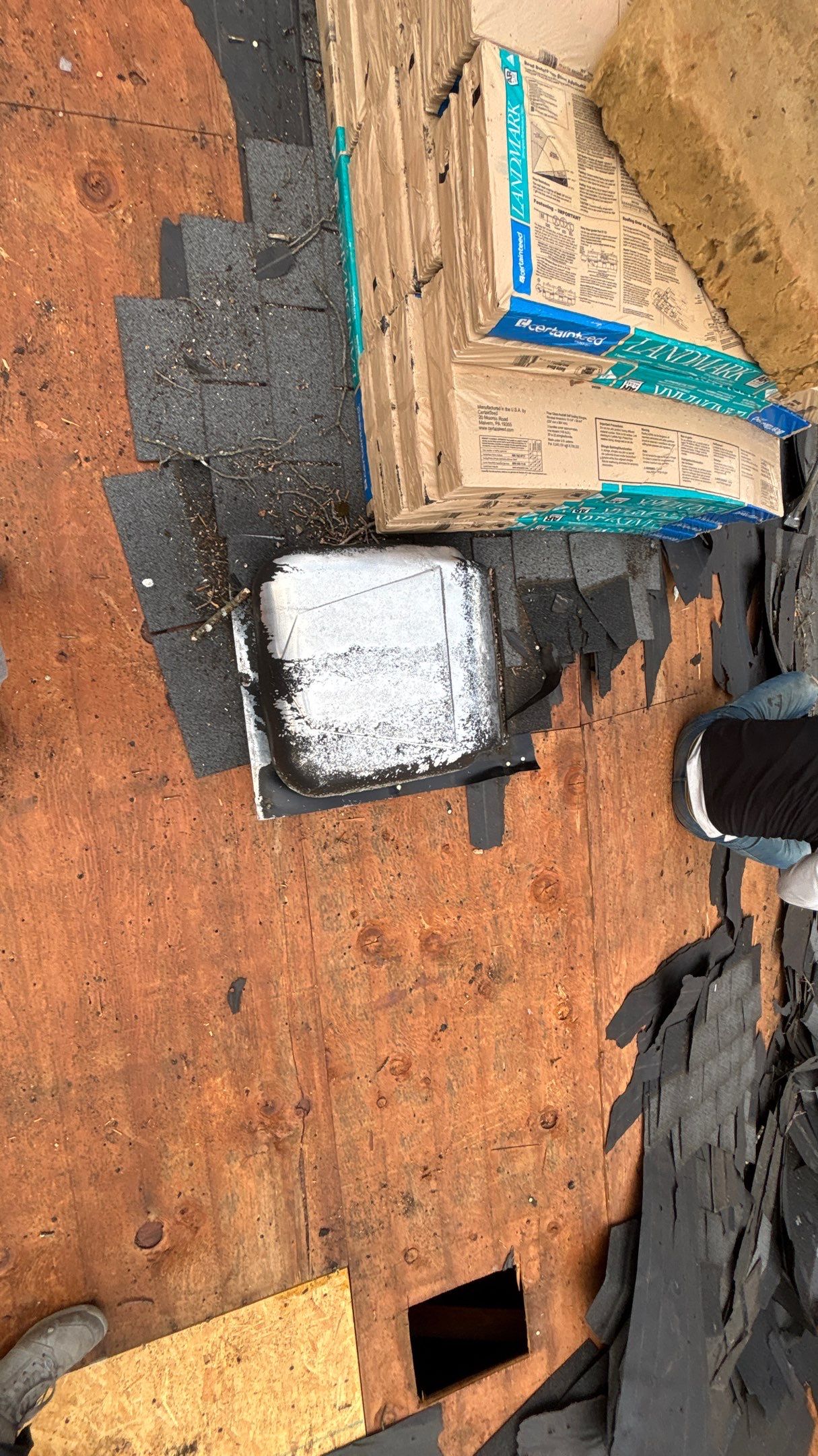 Roof Replacement using CertainTeed Landmark Moire Black by 180 Contractors