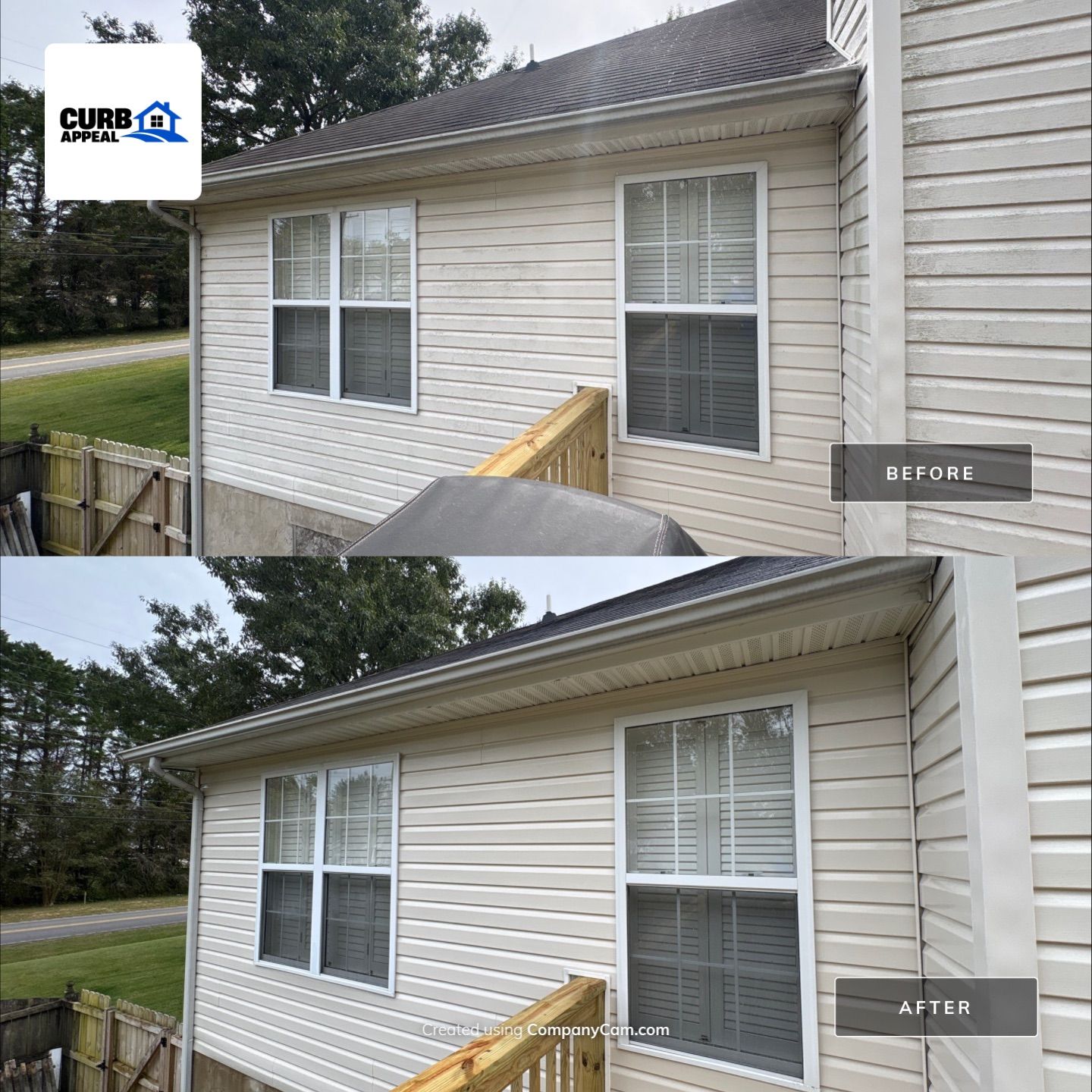 Residential House Wash and Gutter Debris Removal in Soddy-Daisy by Curb Appeal 