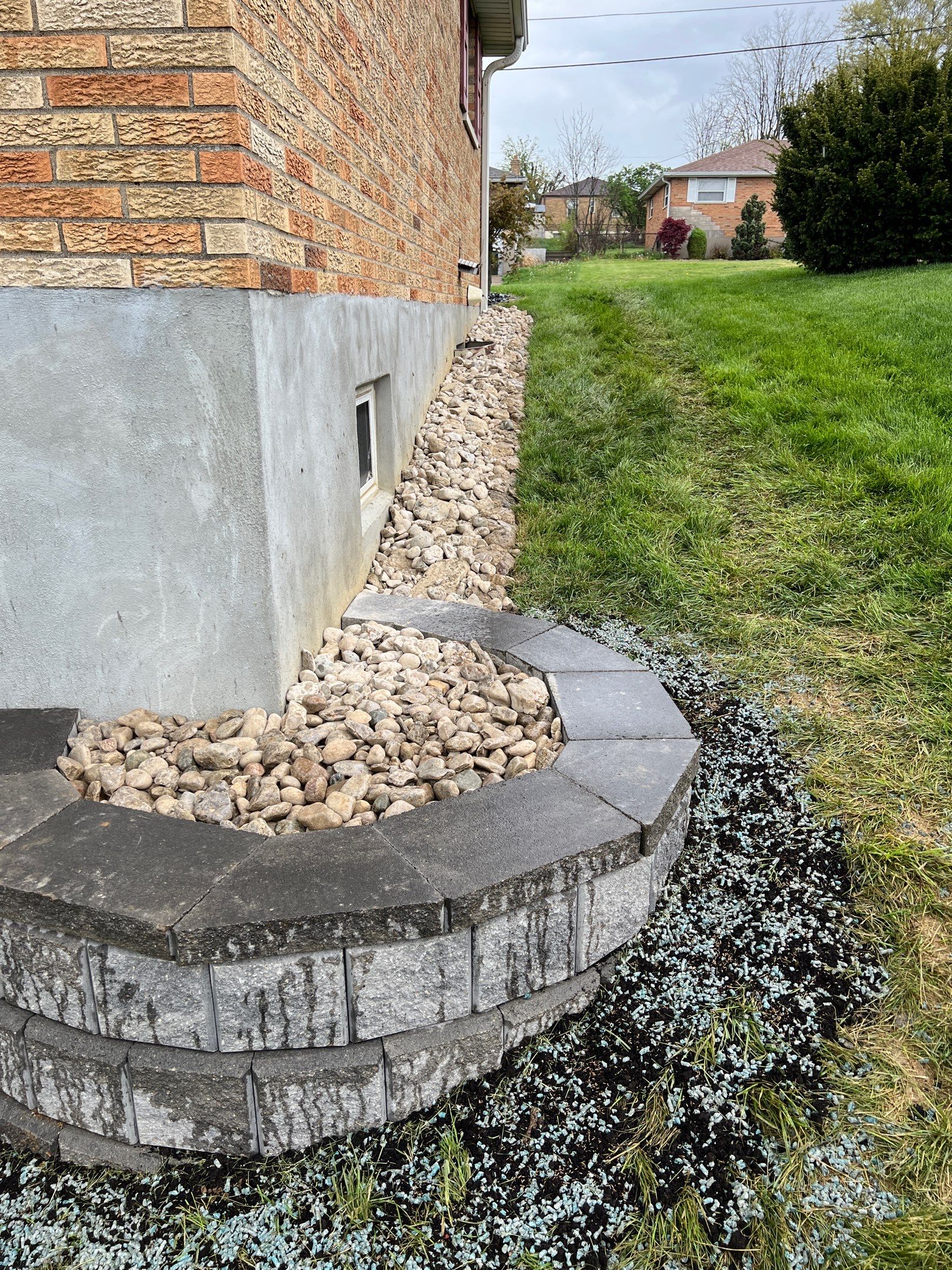 Wall Installation and Gravel Bed Creation by Reisenberg’s Lawn & Landscape, LLC