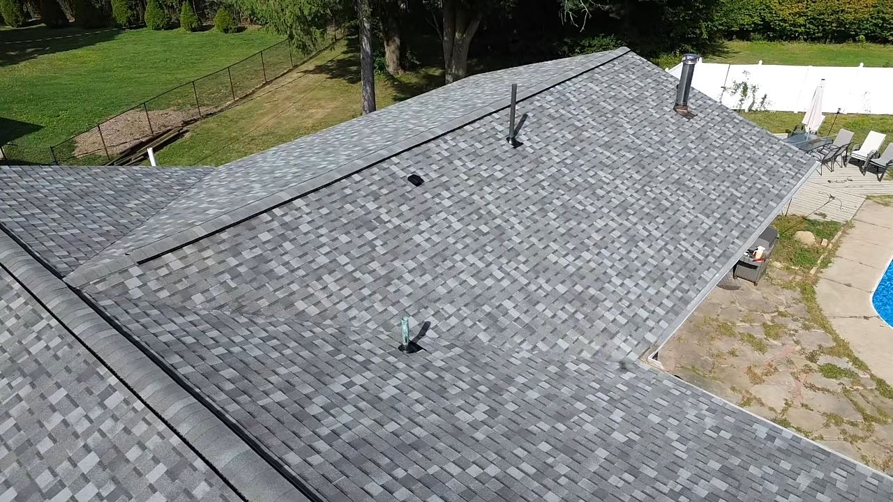 Atlas Pinnacle, Color, Coastal Granite, Drip Edge, Color, Black by Eagle Eye Roofing