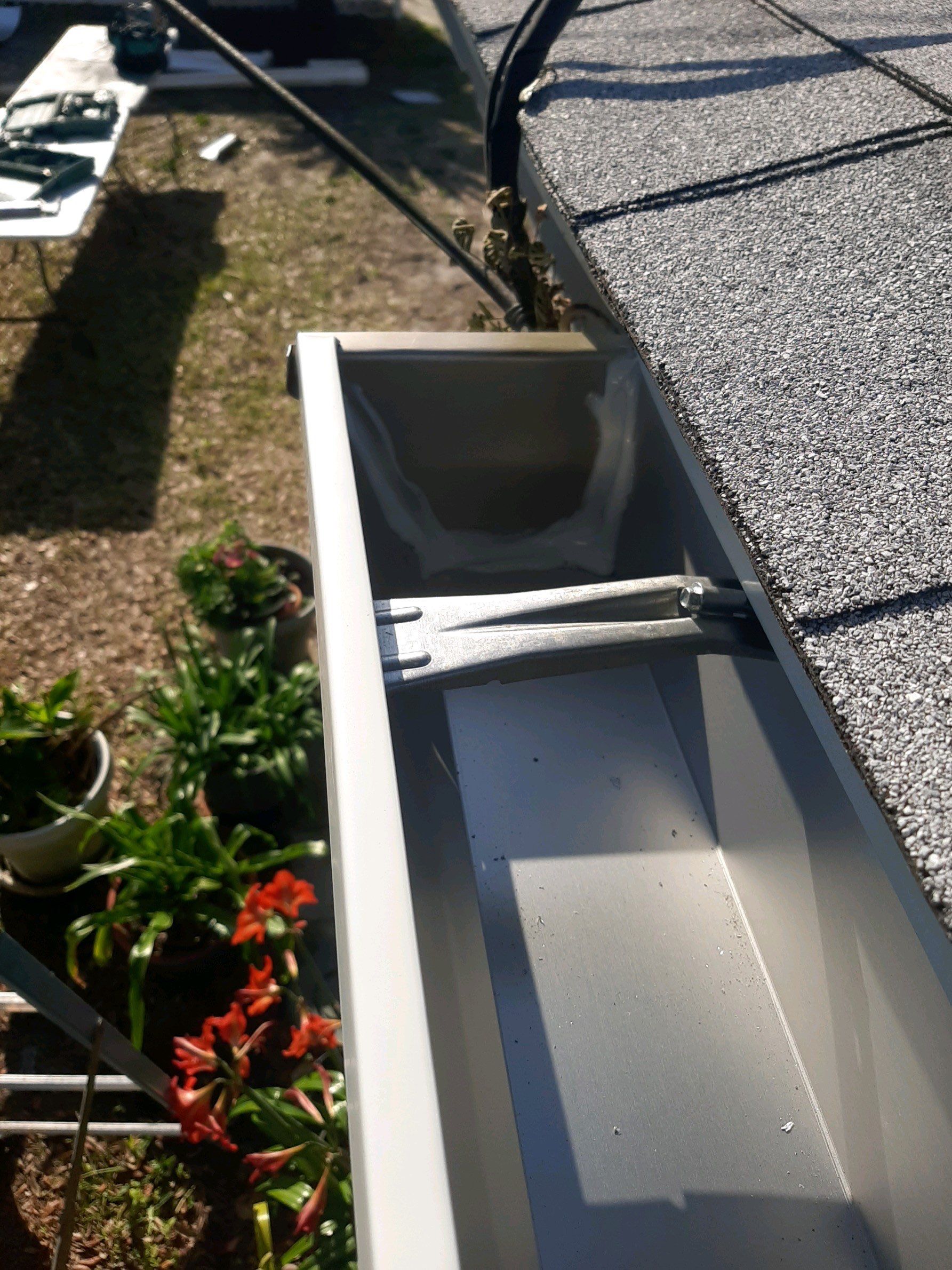 Seamless Gutter Installation Using White K-Style Gutters  by Gutter Professors