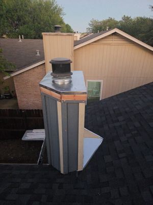 Reroof and custom flashing on duplex in Round Rock