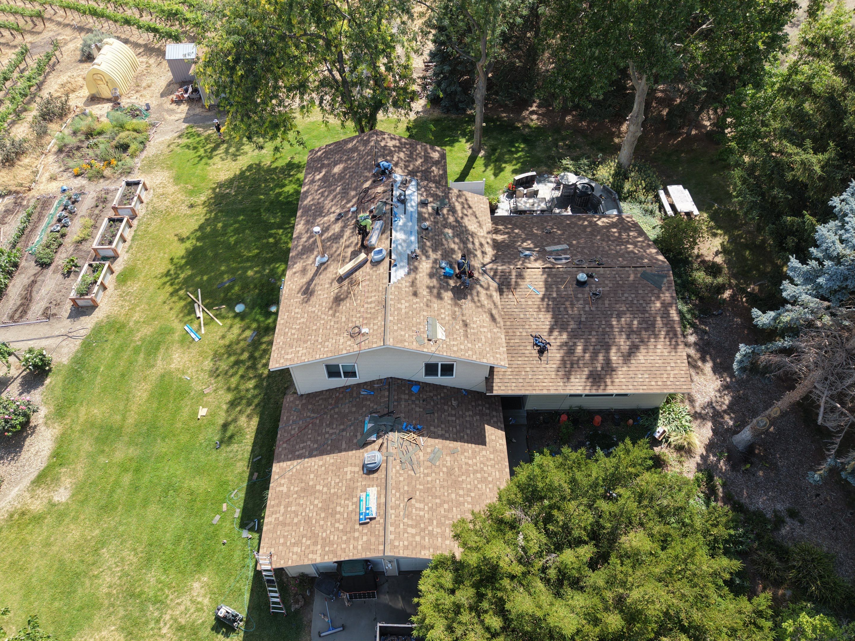 Kennewick Residential Roof Replacement With Brown Asphalt Shingles E Alhambra Rd Kennewick WA 99338 The Denali System - Certainteed Landmark® Shingle - Reshawn Shake by Alpine Roofing