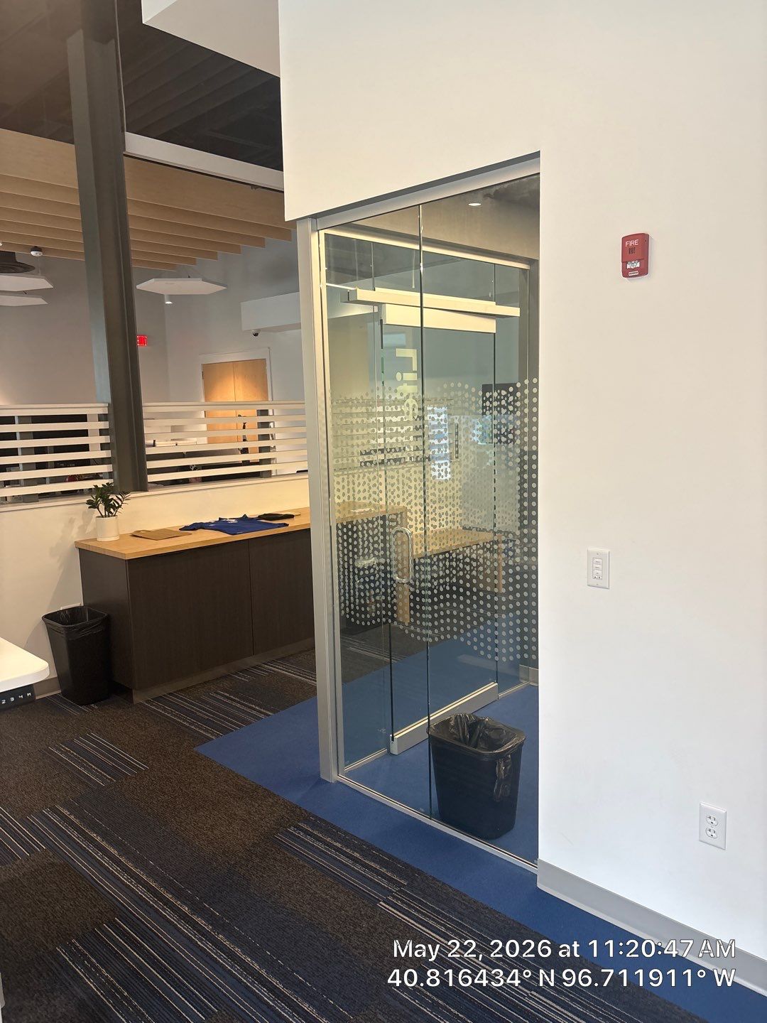 Modern Office Remodel with Custom Acoustic Baffles and Glass Partitions by CompanyCam Sales Demo