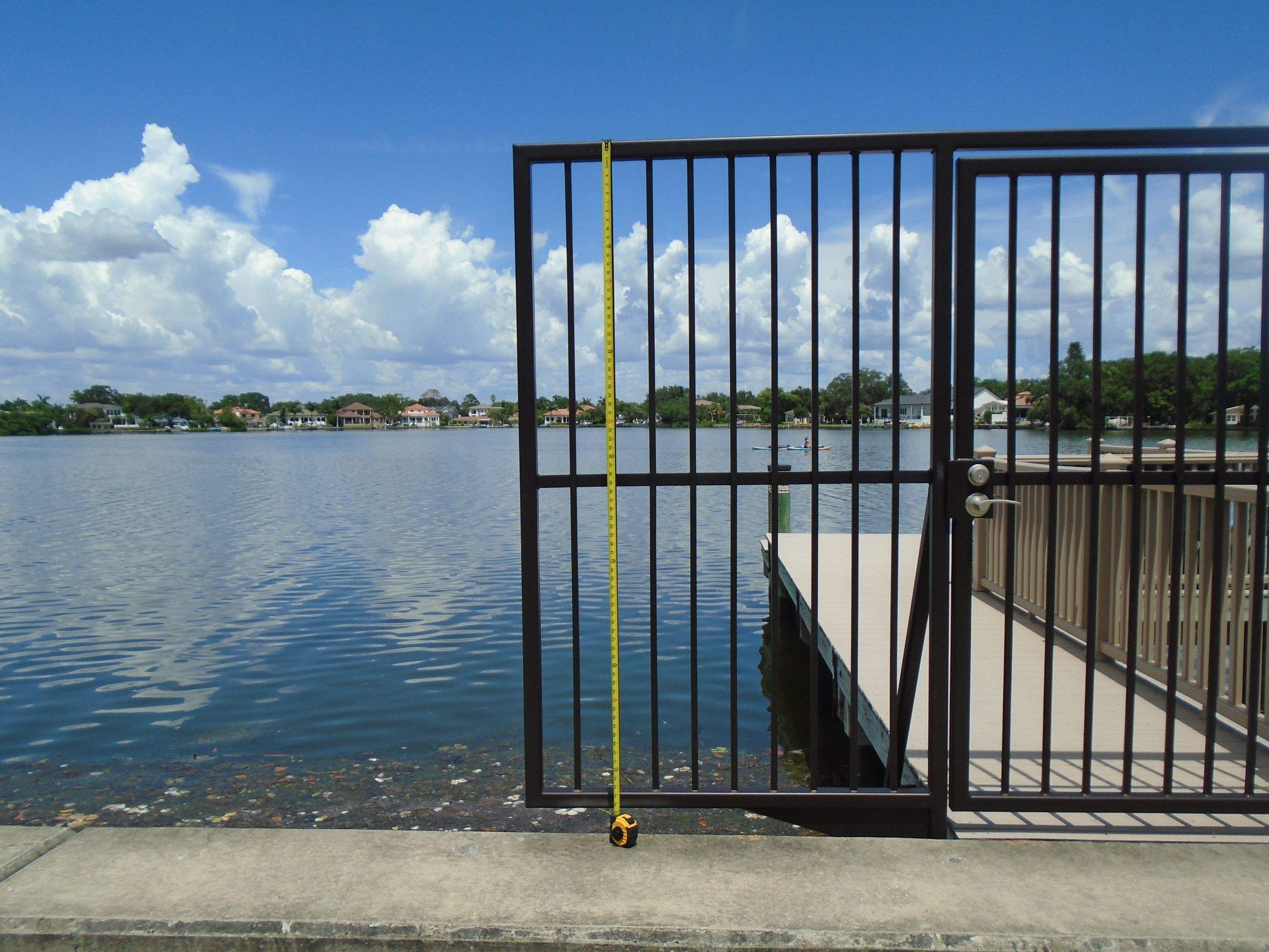 Aluminum Fence Installation using 3 Rail Aluminum Puppy Picket Fence by Asap fence and gates, LLC