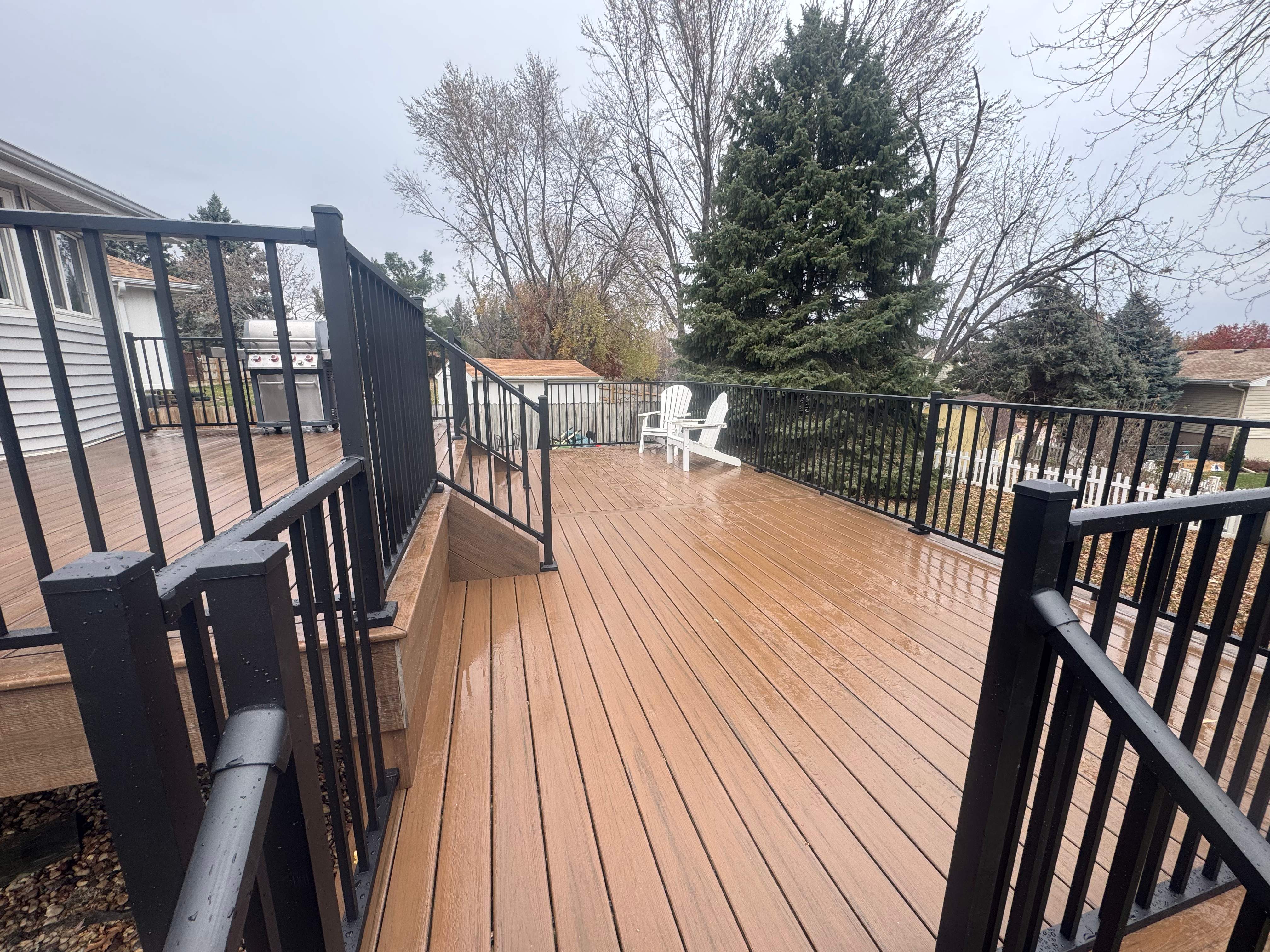 Two tiered composite deck by EAGLE EYE ENTERPRISES