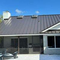 24ga 1.5" Mechanical Seam Dark Bronze  by Total Roofing System The Metal Roof Experts