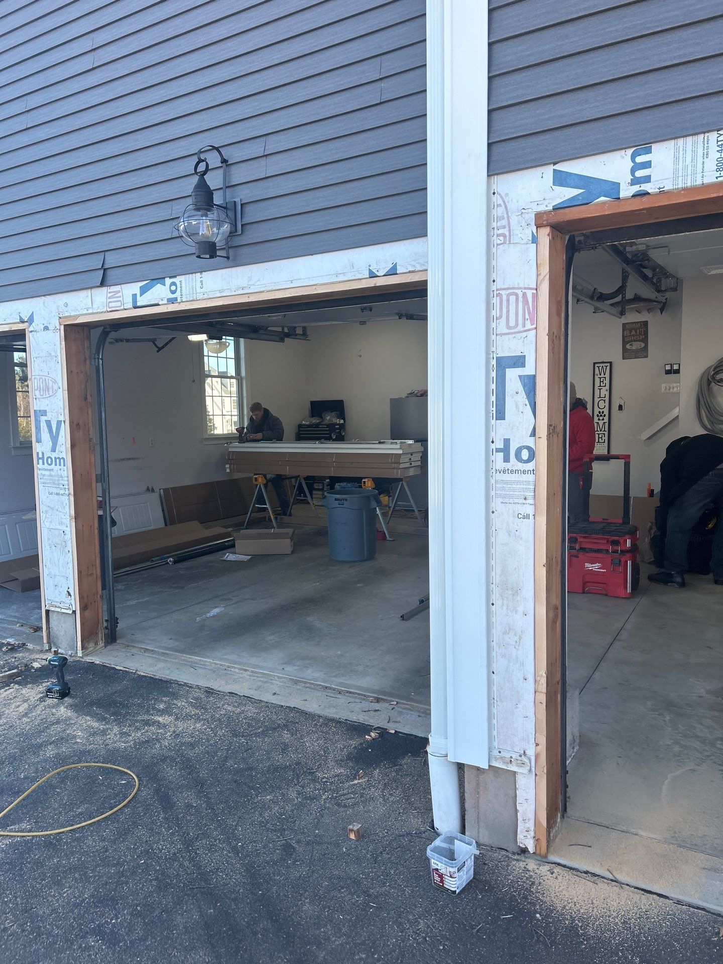 Garage Door Upgrade with Classic Style & Window Accents by DiGiorgi Roofing and Siding Inc