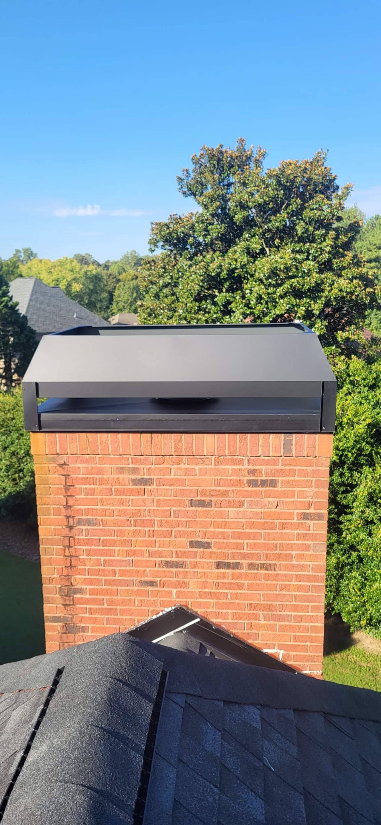 Dunwoody Mill Ct Gutter System & Chimney Cap Replacement   by Dom Roofing & Restoration