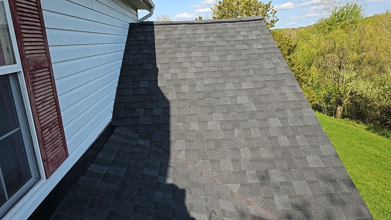 ATLAS PINNACLE COLOR: BLACK SHADOW DRIP EDGE: WHITE by Eagle Eye Roofing