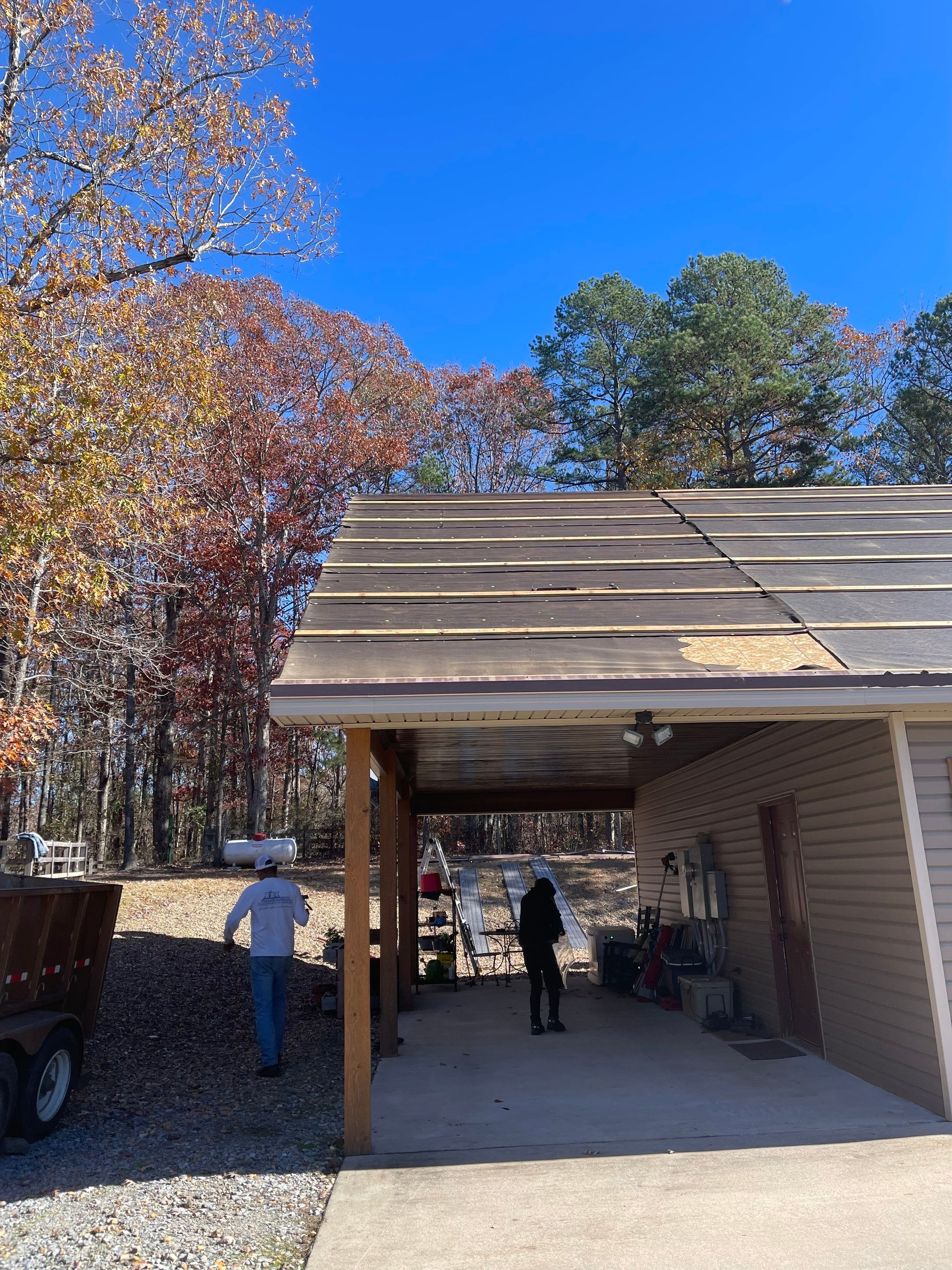 Residential Metal Roof Replacement using Reed's Metals: 26 GA. Standing Seam: Charcoal Grey by Hostetler Roofing