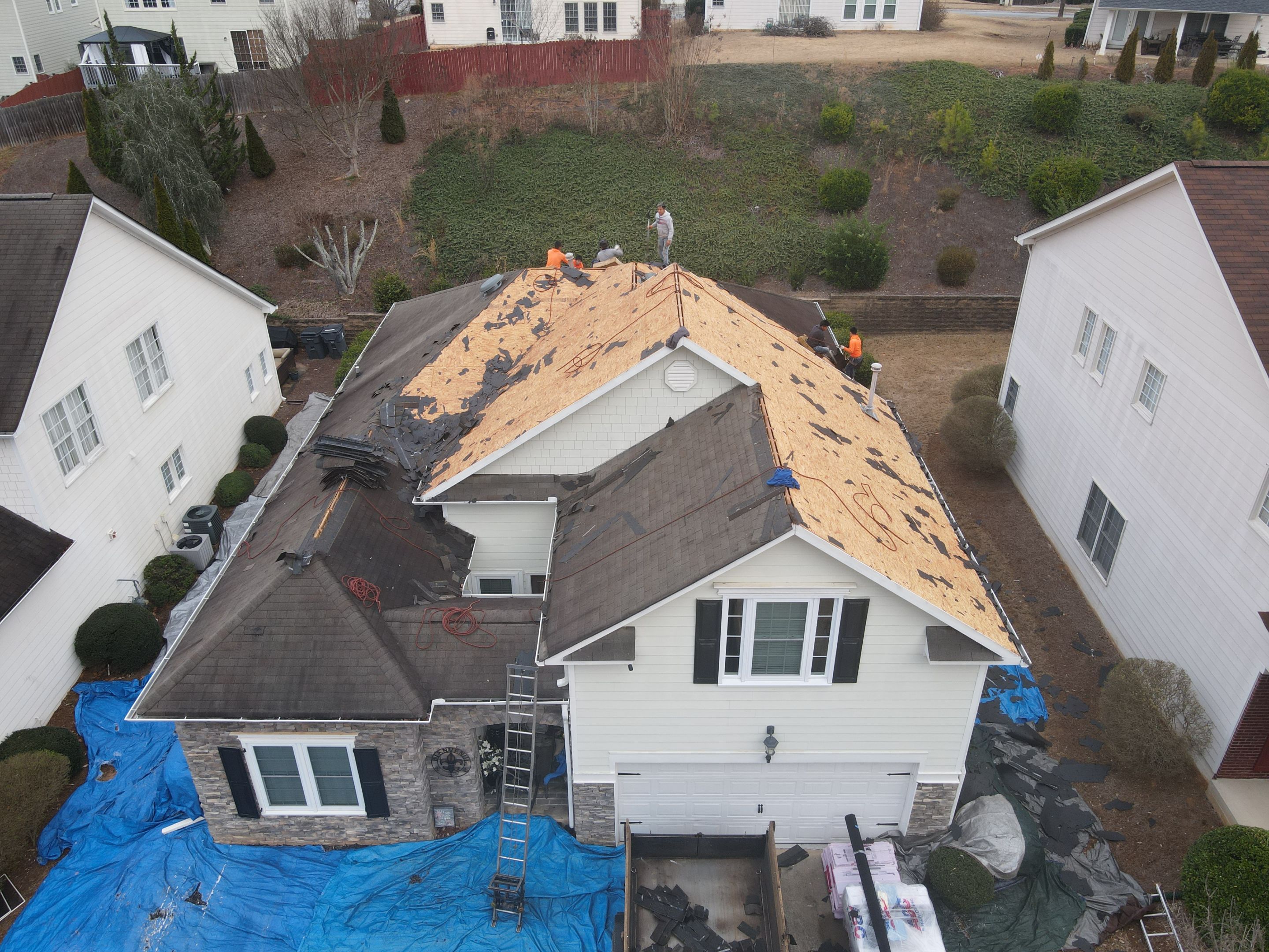 Residential Roofing Installation using Owens Corning by Inspector Roofing and Restoration