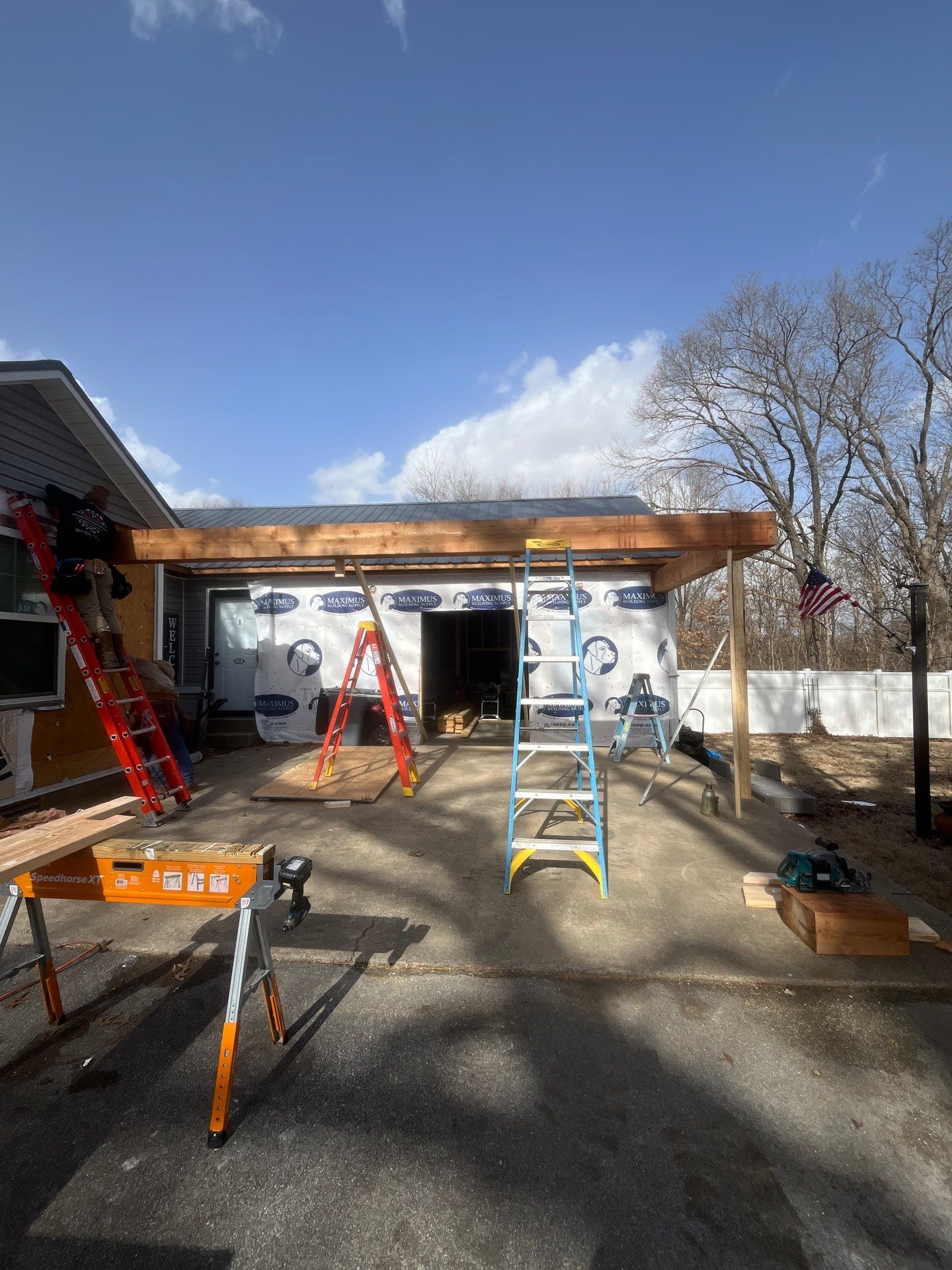Garage Remodel And added Porch by Skilled Construction LLC