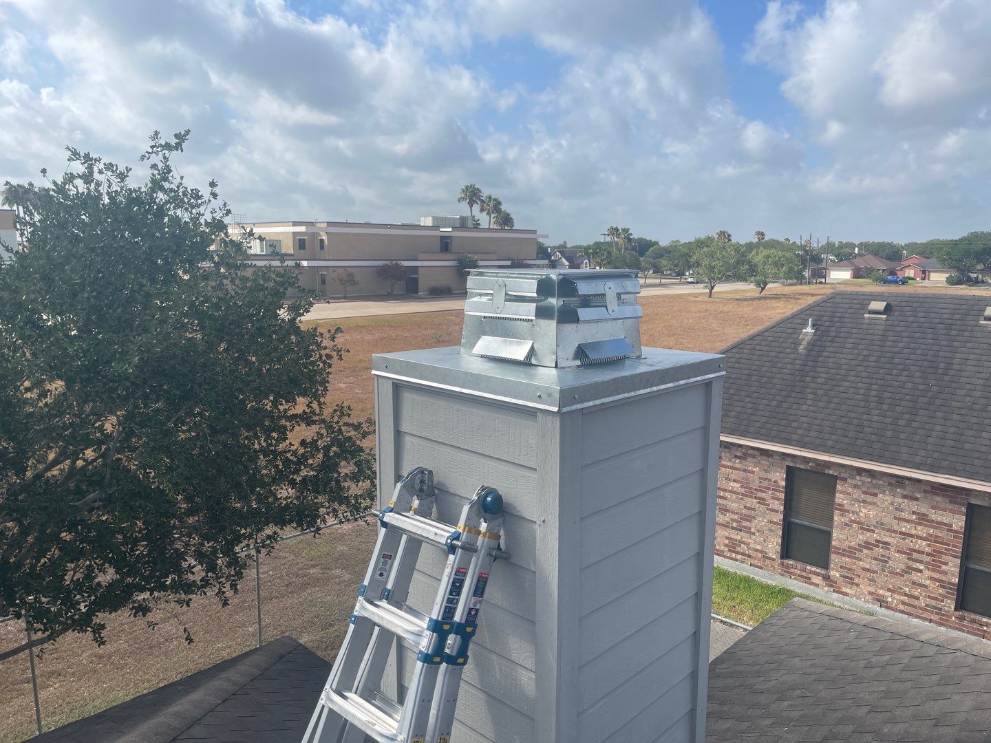Chimney Cap & Chase Replacement using Custom Fabricated Steel by Lighthouse Roofing