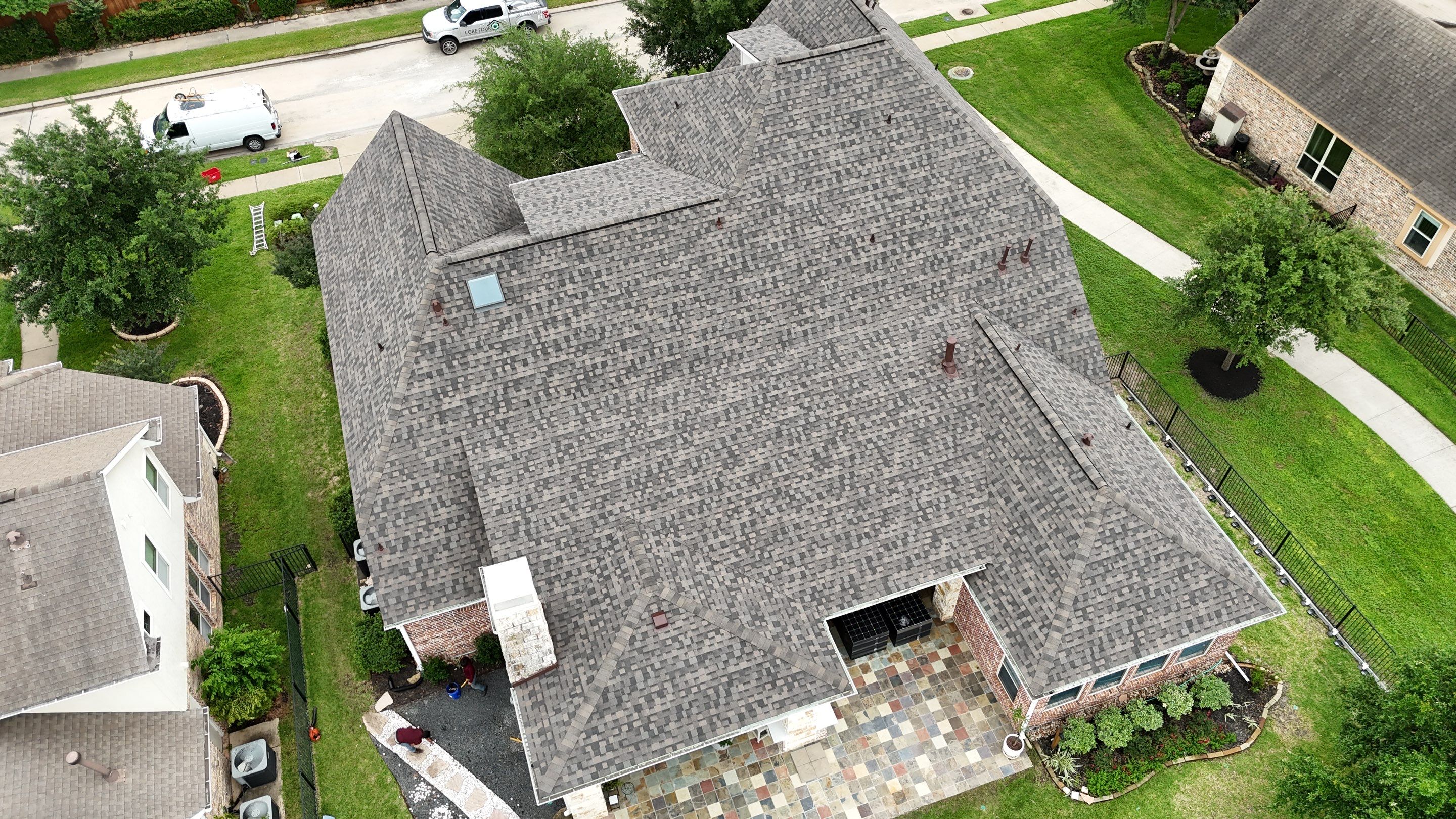 Residential Roofing Installation using IKO Dynasty by Core Four Roofing