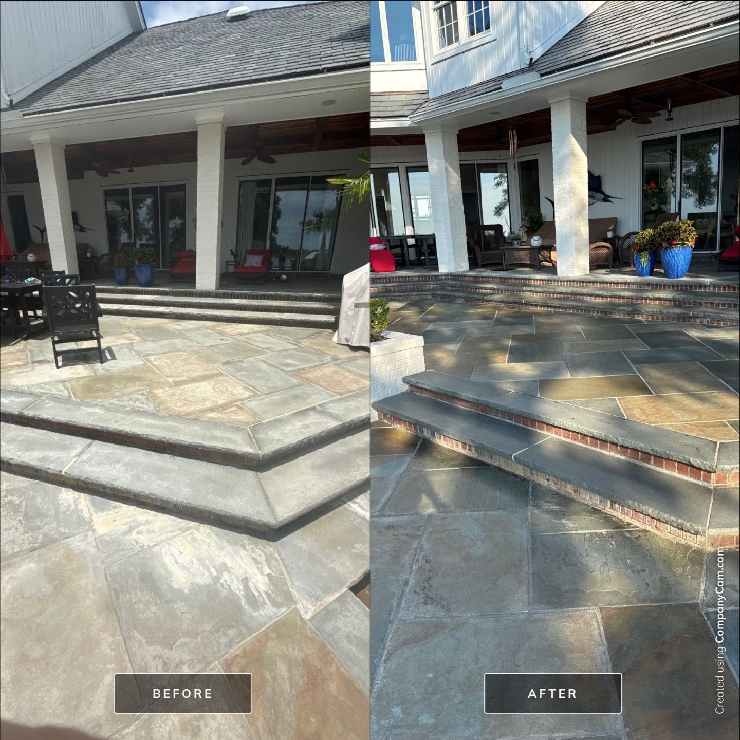 Pool deck cleaning in Wilmington by Shark Power Washing