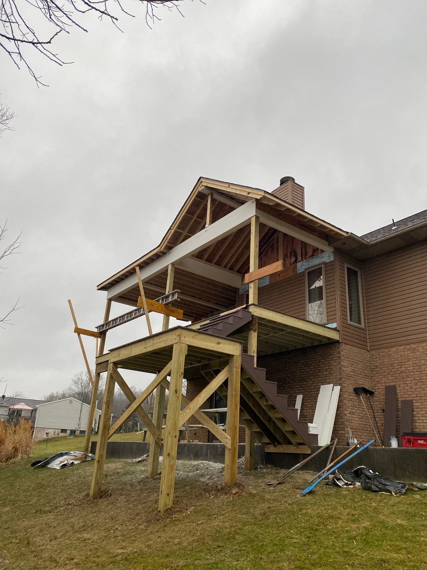 Deck and Roof Build by Cousins Roofing Siding & Decks