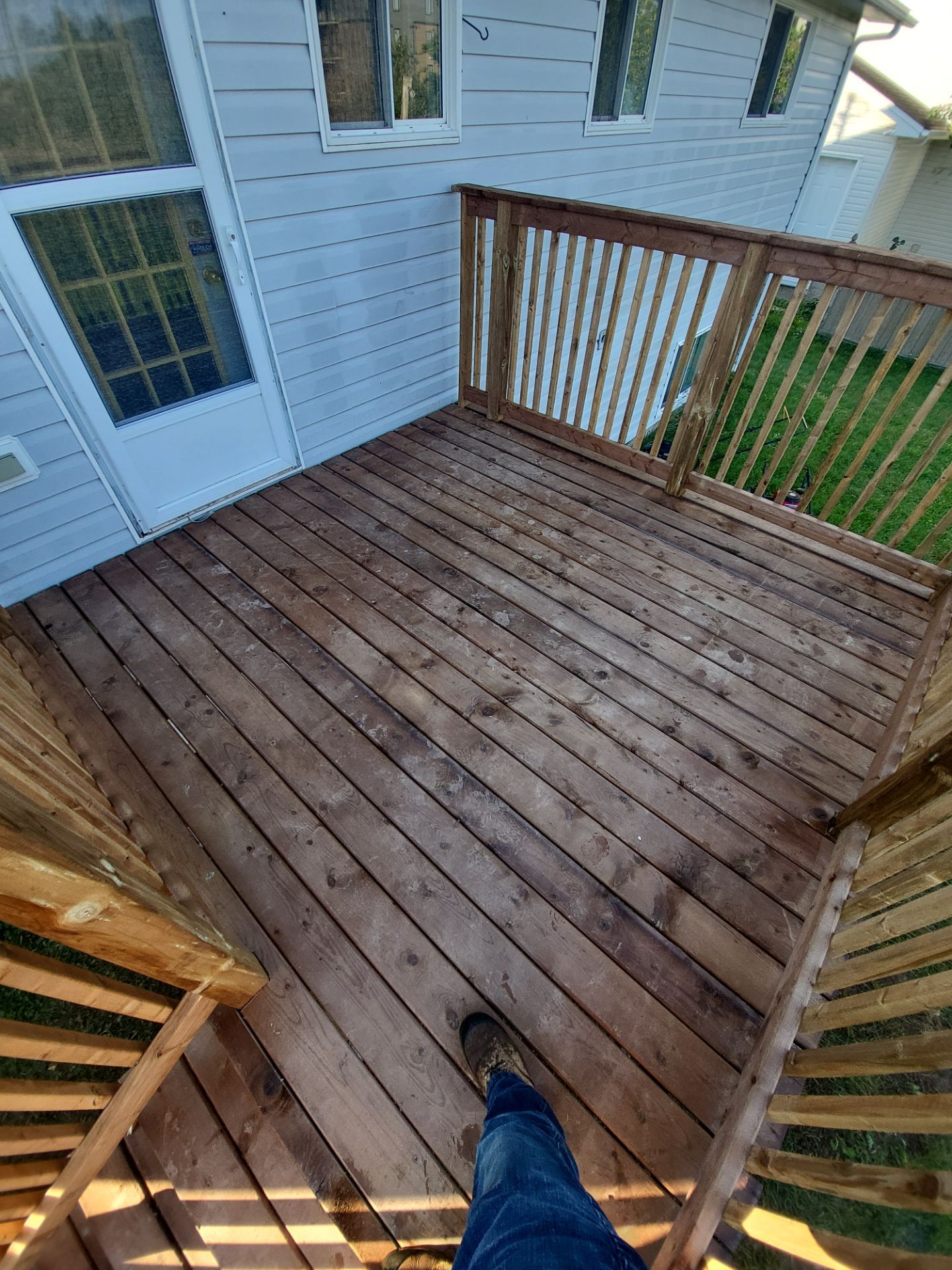 Deck Installation using New wood decking by Bobby Built