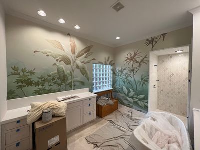 Wallpaper Installation in Master Bath