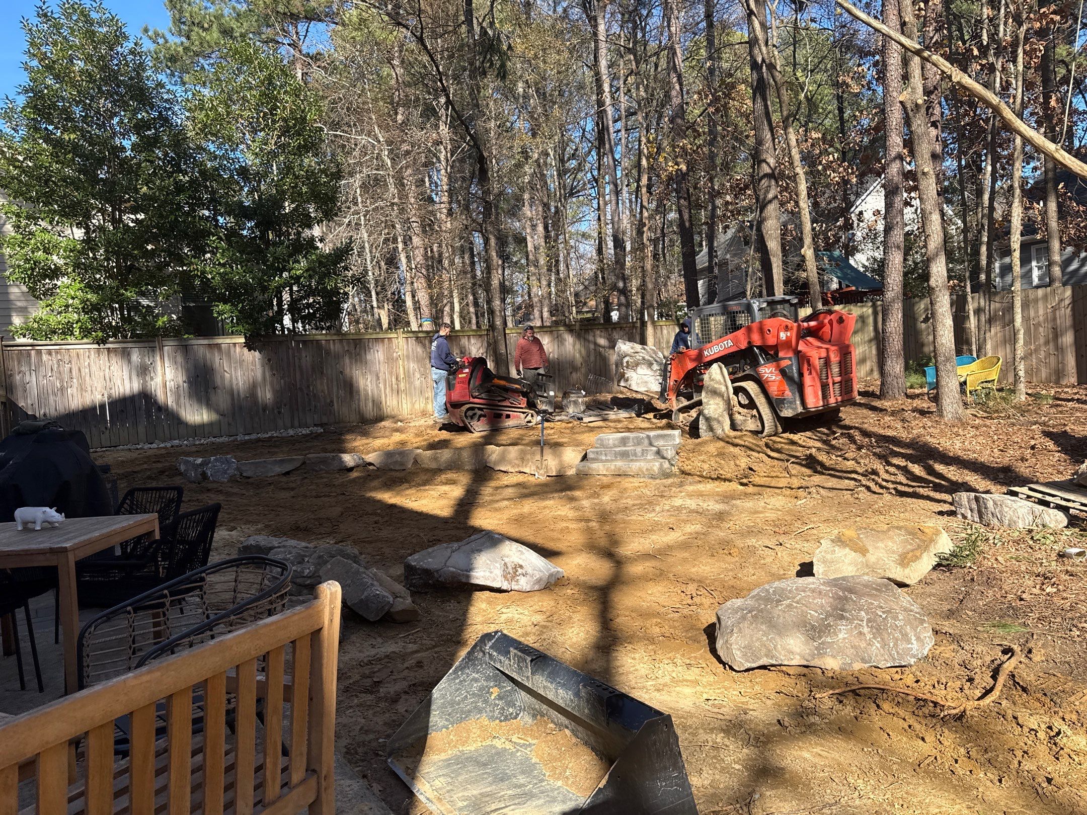 Drainage installation in Durham by Martinez Brother’s Nc Landscaping Inc