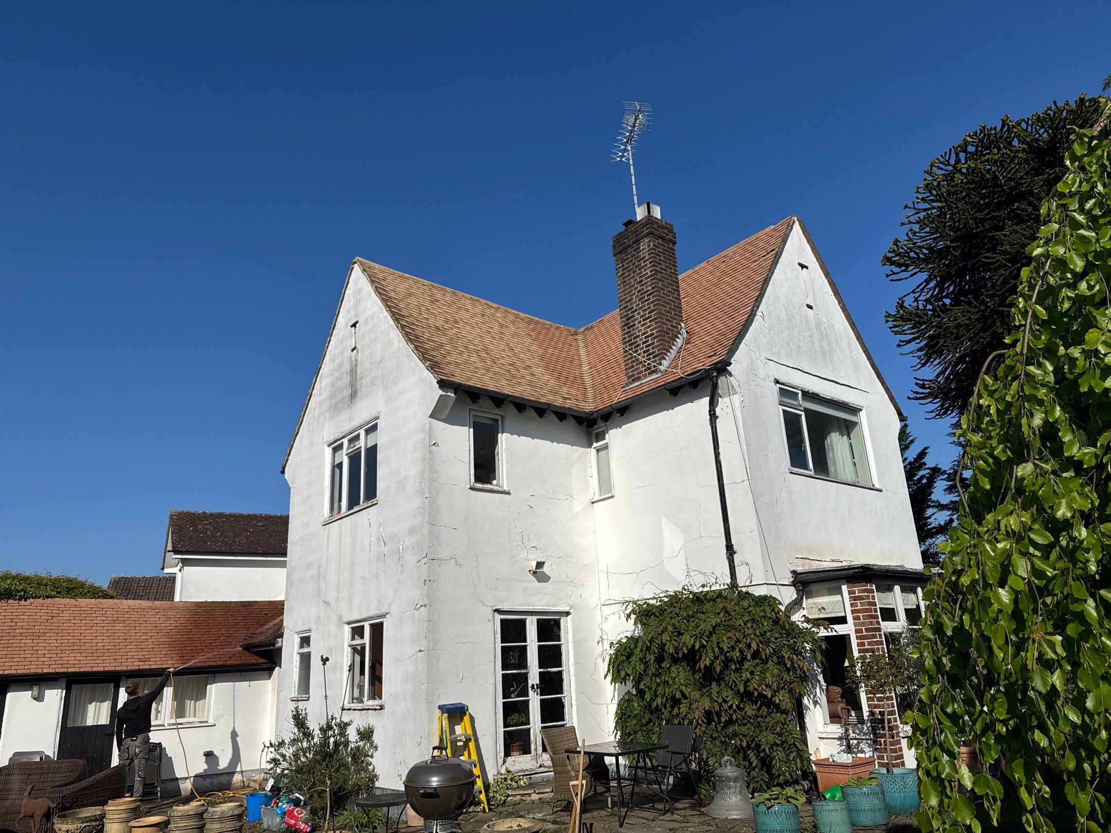 Roof Clean  - Moss Removal - Gutter Clean using Honda 15lpm Low Pressure Washing Machine by Ges Exterior Cleaning ltd