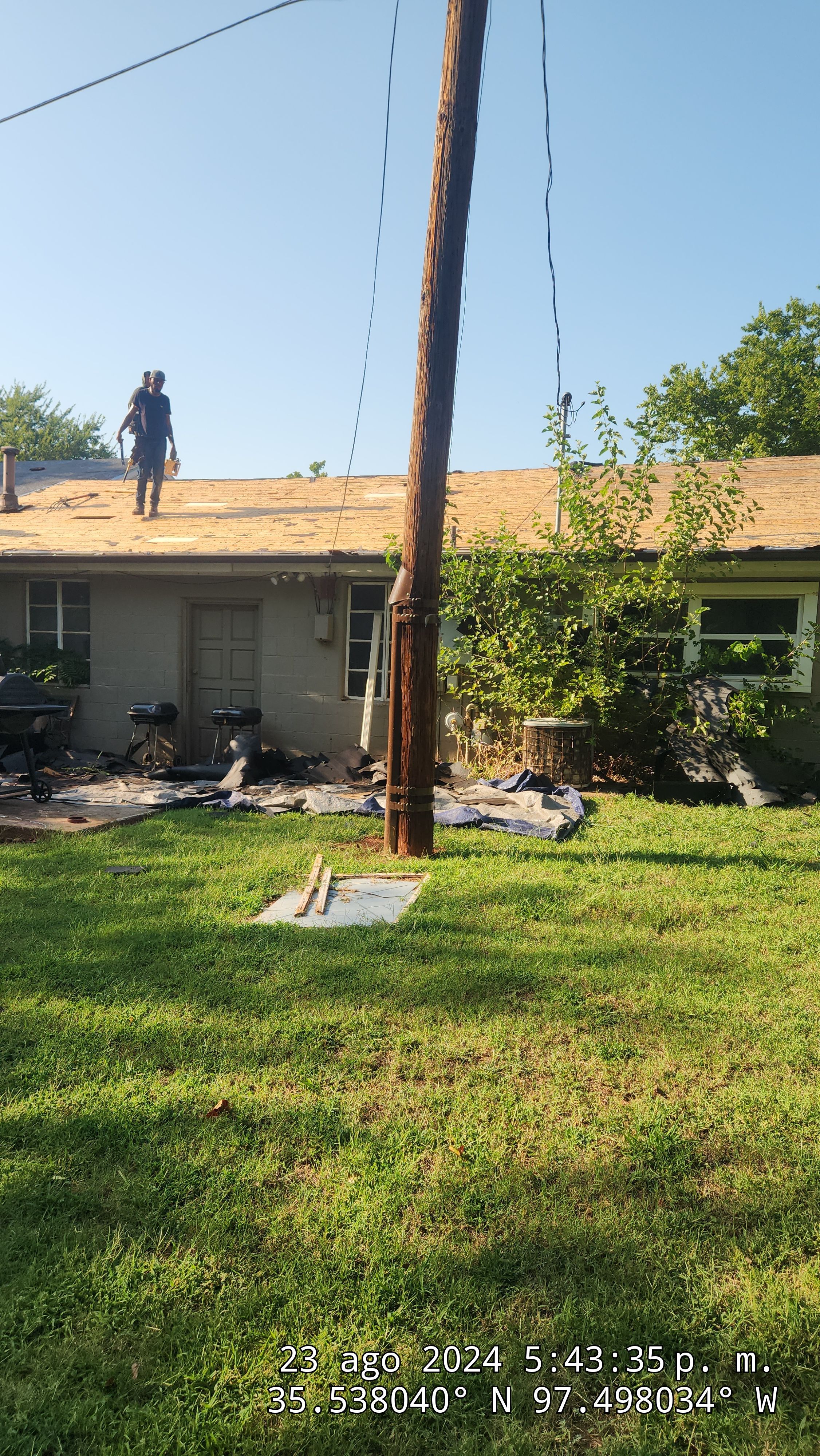 Reroof using IKO Granite Black by Castillo Roofing