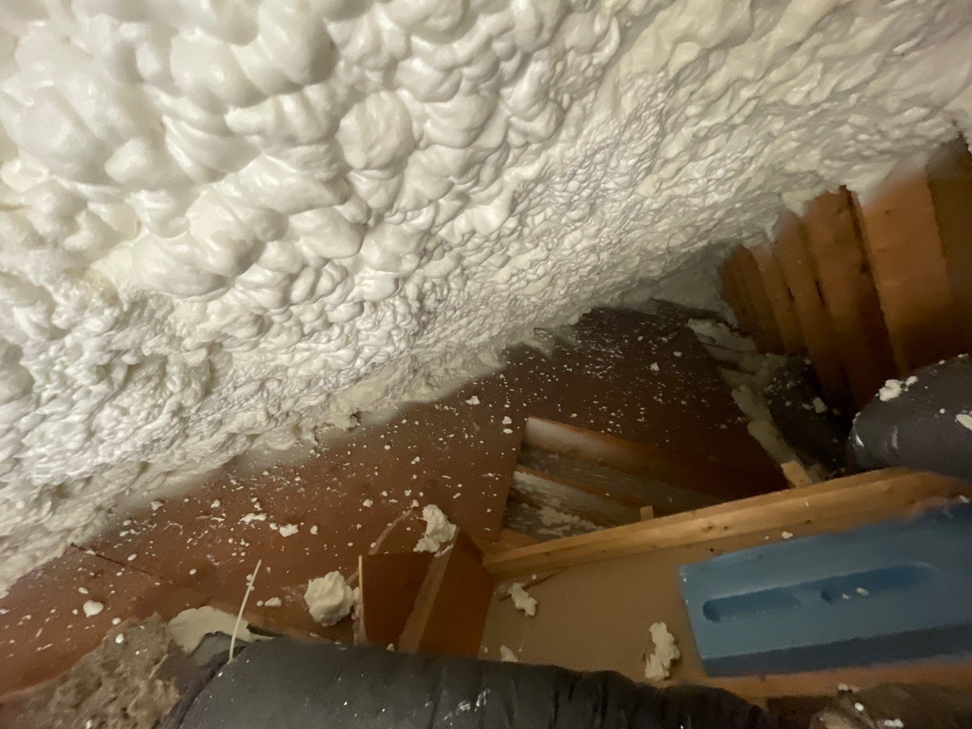 Attic Insulation using open cell spray foam by NYS Foam & Energy