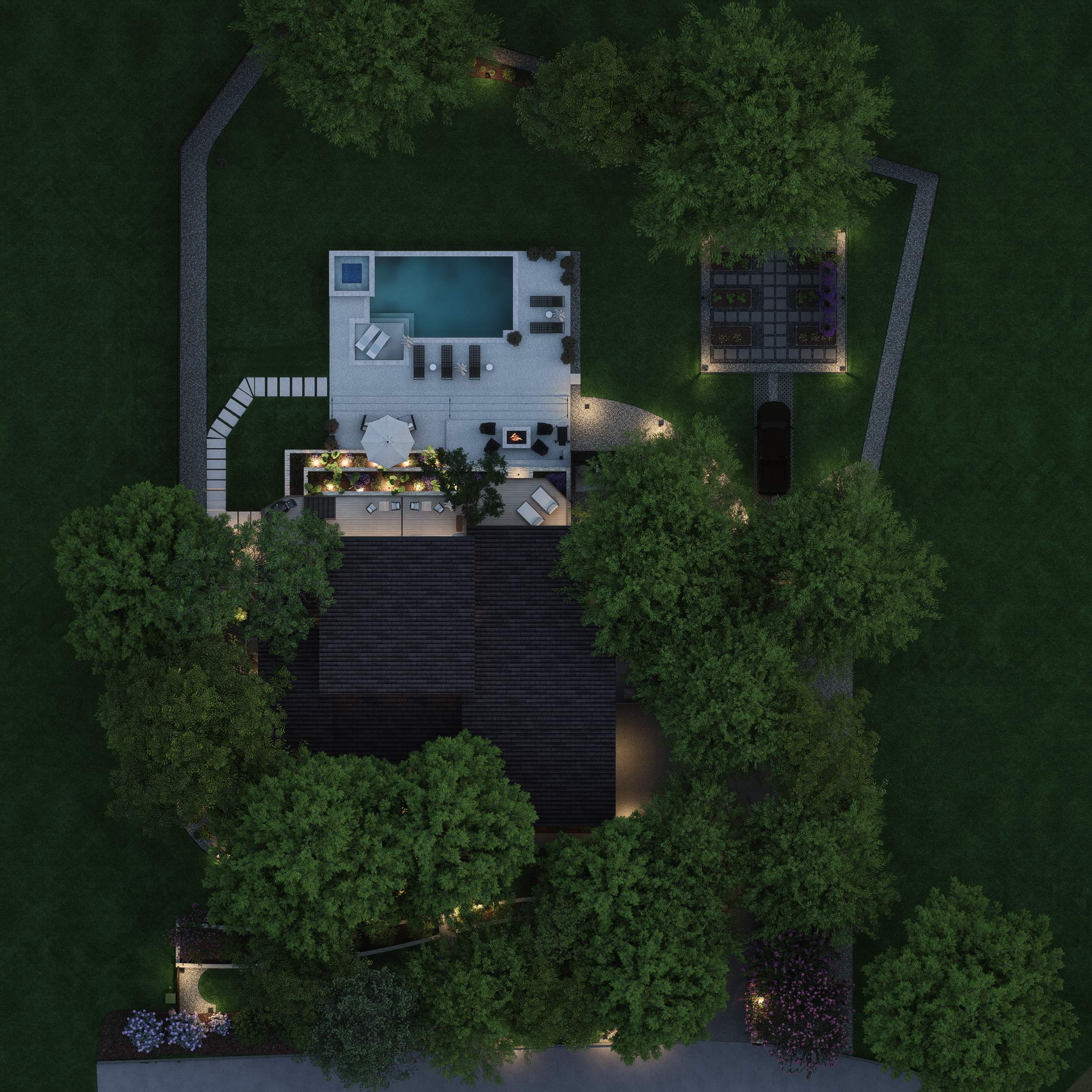 3D Design Render, Fair Oaks Ranch TX by Hole In One Lawns, LLC