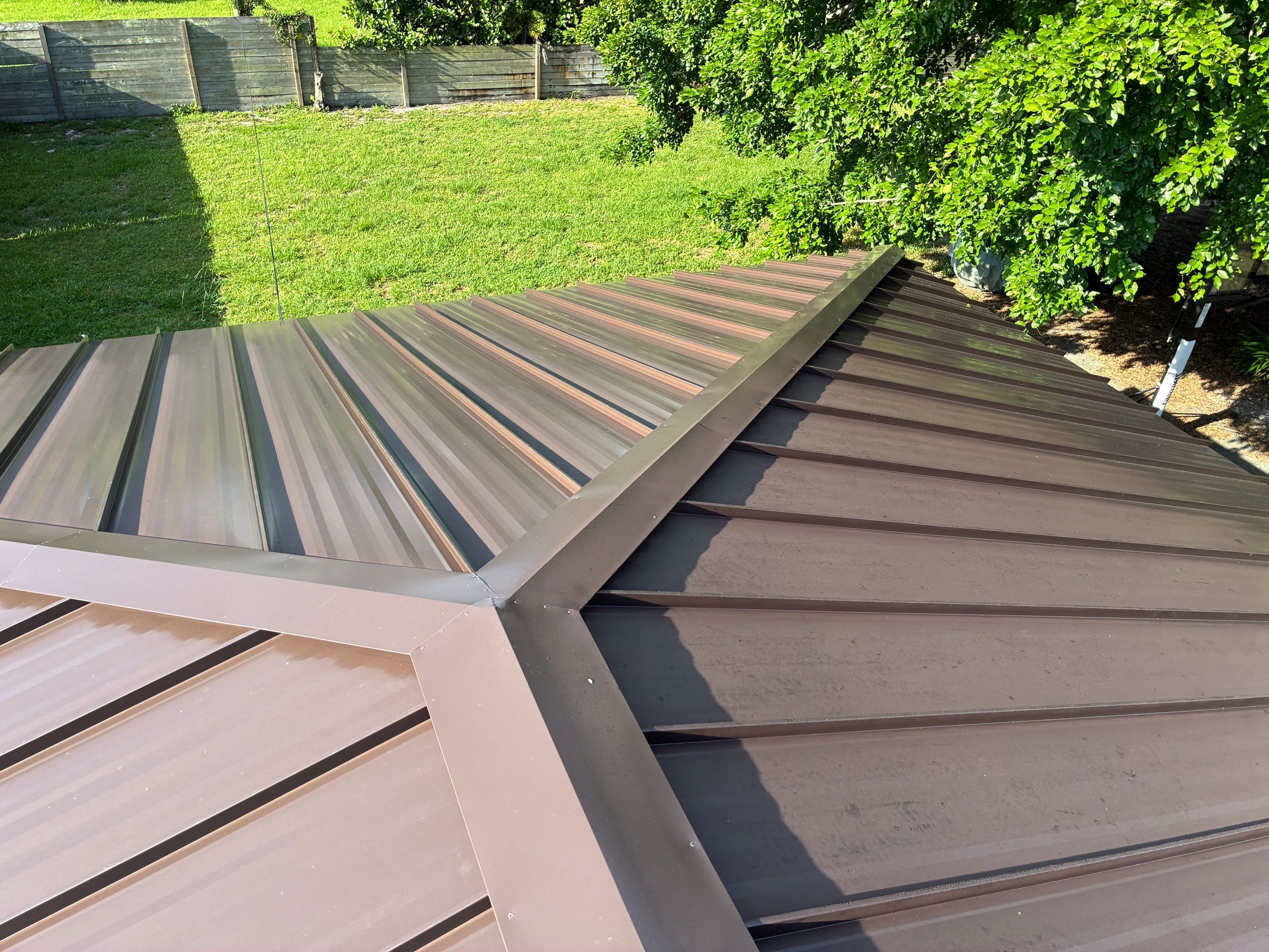 24ga 1.5" Mechanical Seam Mansard Brown  by Total Roofing System The Metal Roof Experts