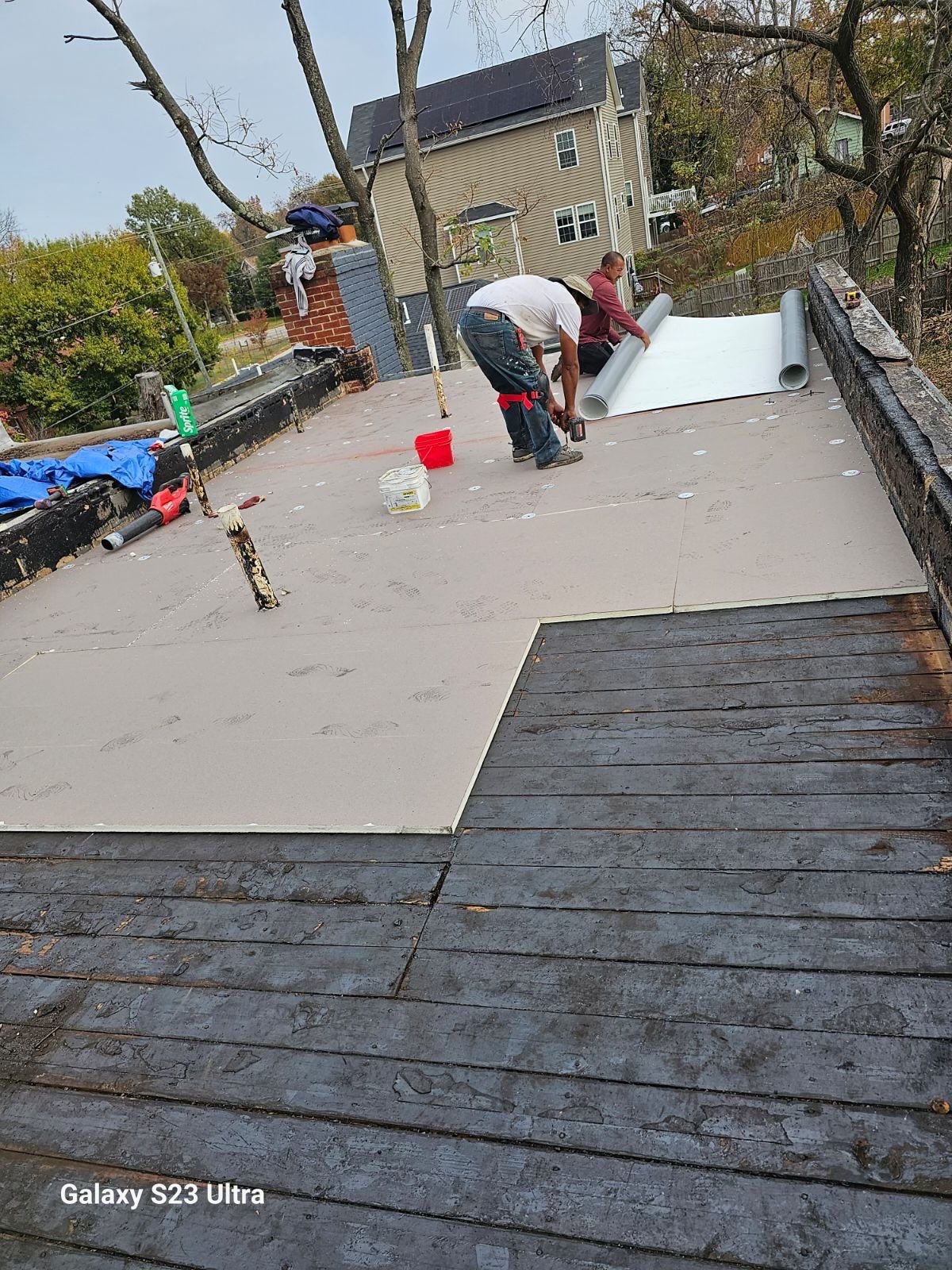 Residential Roofing Installation using TPO  by Greenspring Construction Services