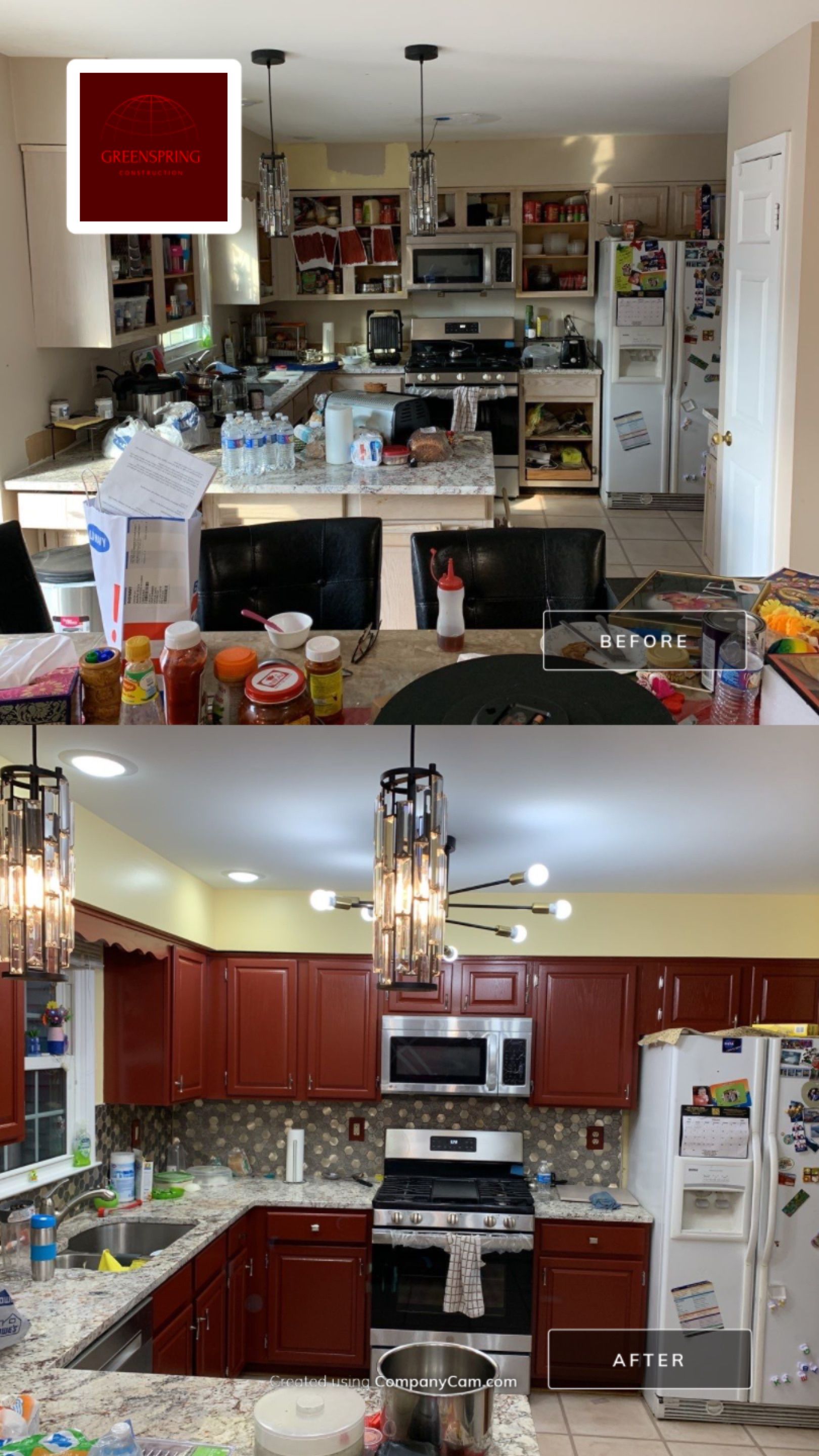 Wall & Cabinets Painting by Greenspring Construction Services