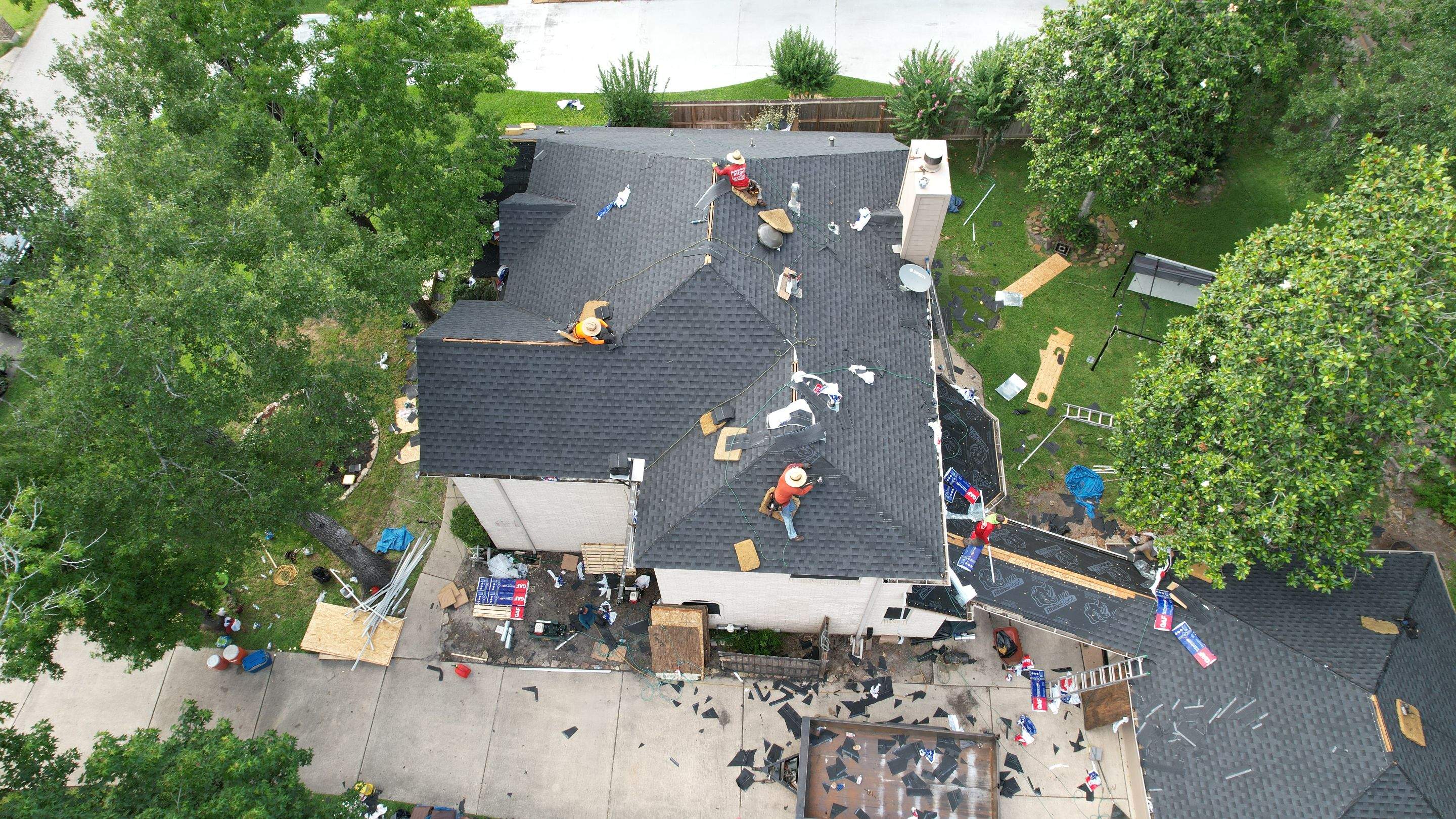 Deep Slate-Blue Shingle Roof Replacement — Conroe, TX by PL Roofing & SB Roofing, LLC.