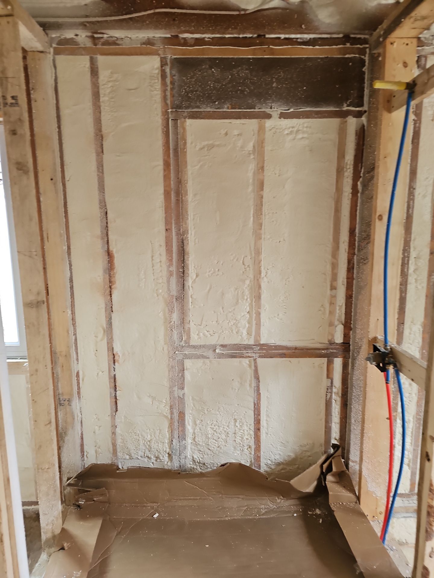 Basement Exterior Walls using Closed Cell Spray Foam by NYS Foam & Energy