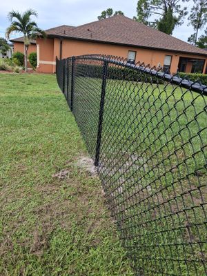 Black Chain Link Perimeter Fencing for North Port Residential Property
