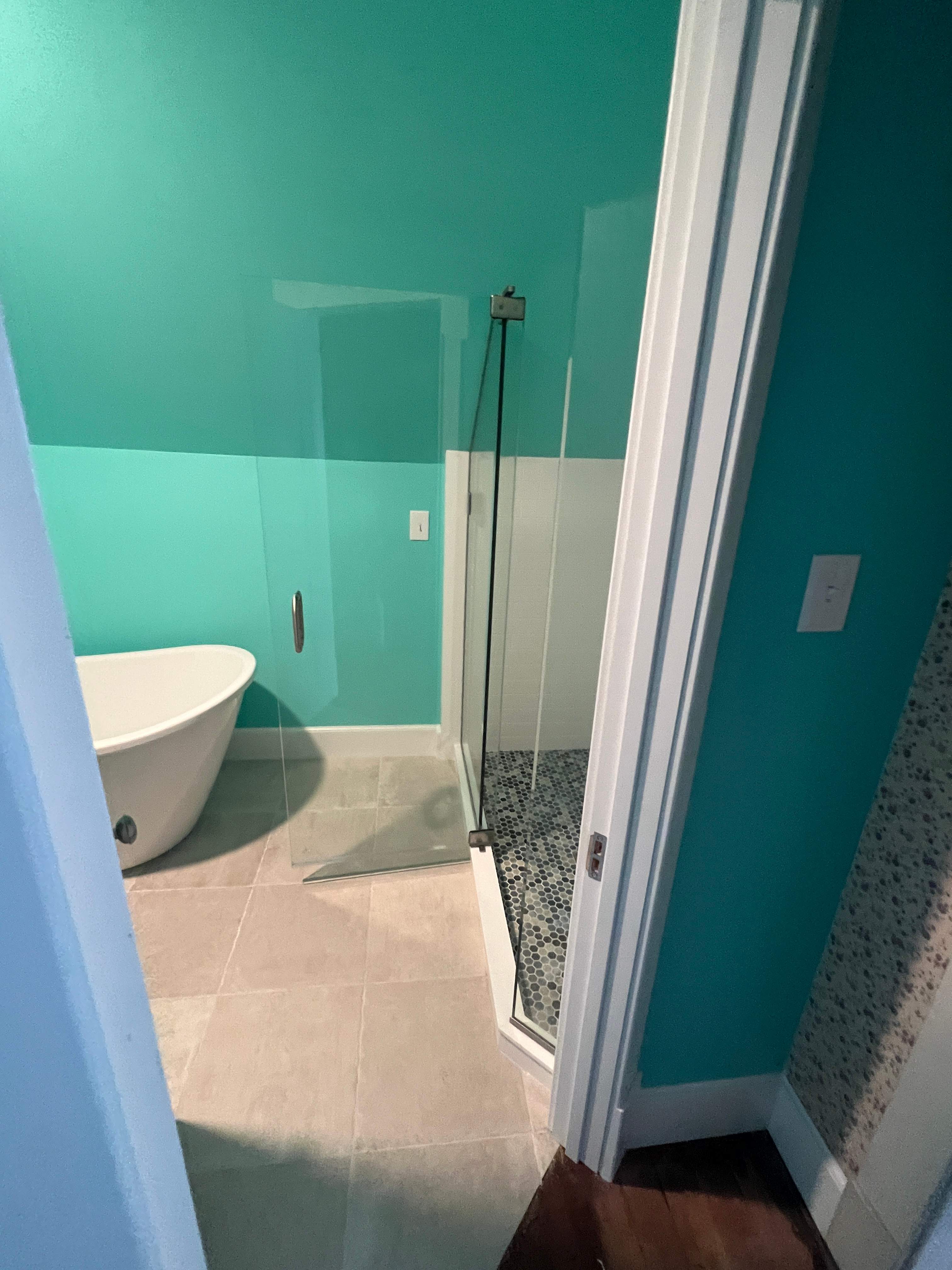 Bathroom Remodel w/ Swanstone Shower Walls & Slipper Tub by Chagnon Building & Remodeling LLC