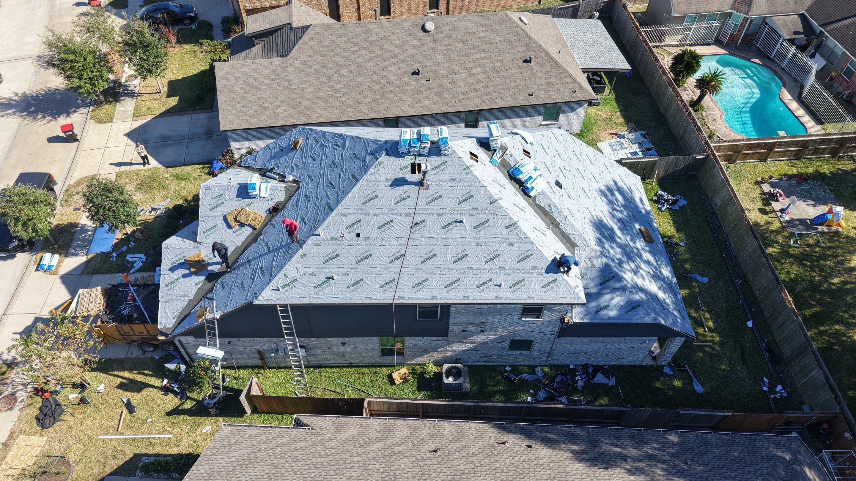 Roof Replacement Project in Houston by Roofing Technologies Unlimited