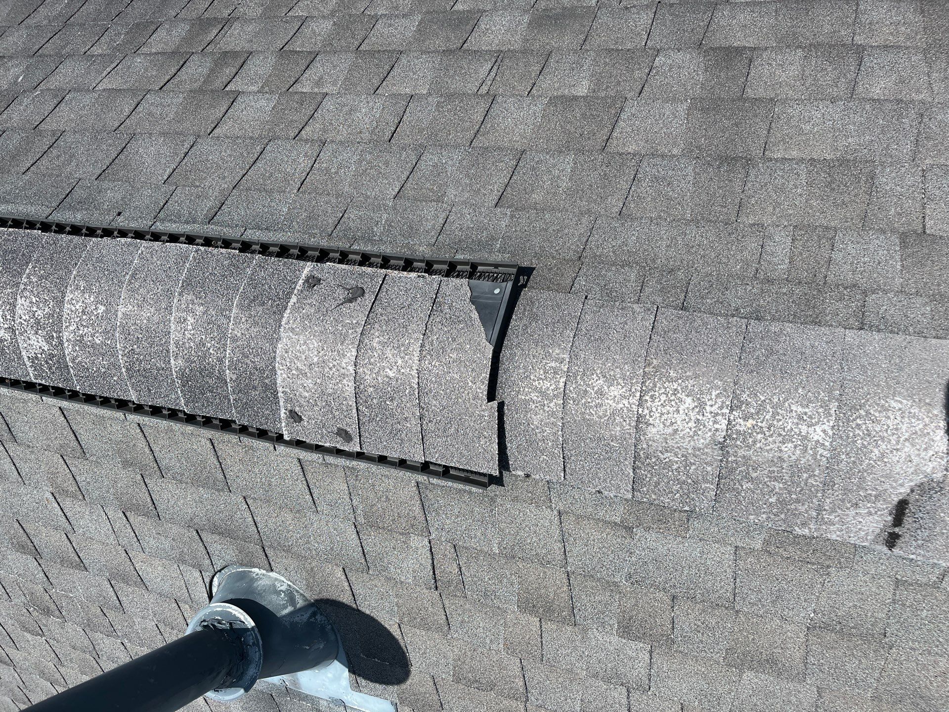 Hail Damage using Owen's Corning Duration (Lifetime) Shingles by Roof Repair Company