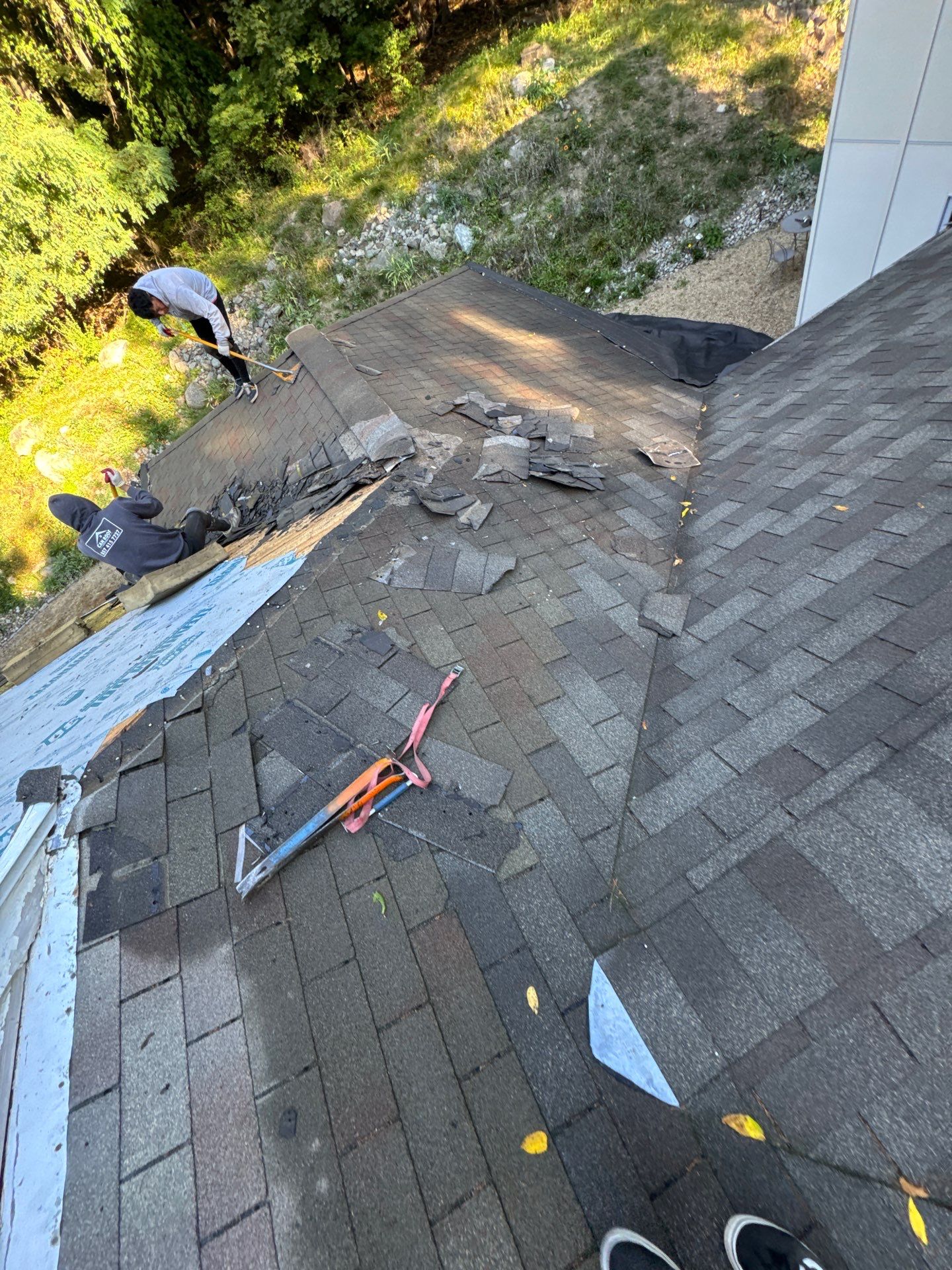 Full Roof Replacement – House & Garage | Belmont, MA by Mighty Dog Roofing of Greater Middlesex County