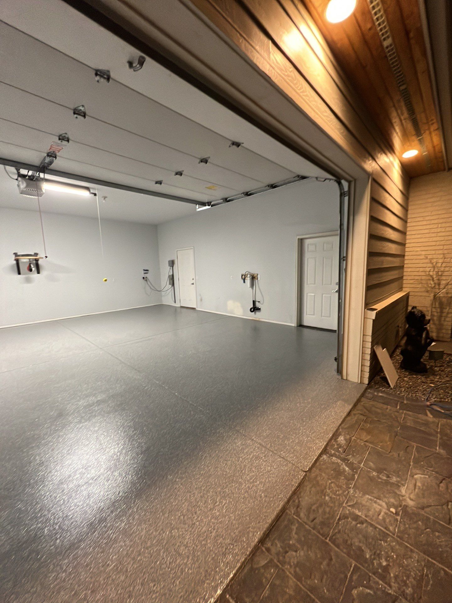 Garage Transformation using Canfield Hybrid & Grey Croc Cabinets by Croc Coatings, LLC